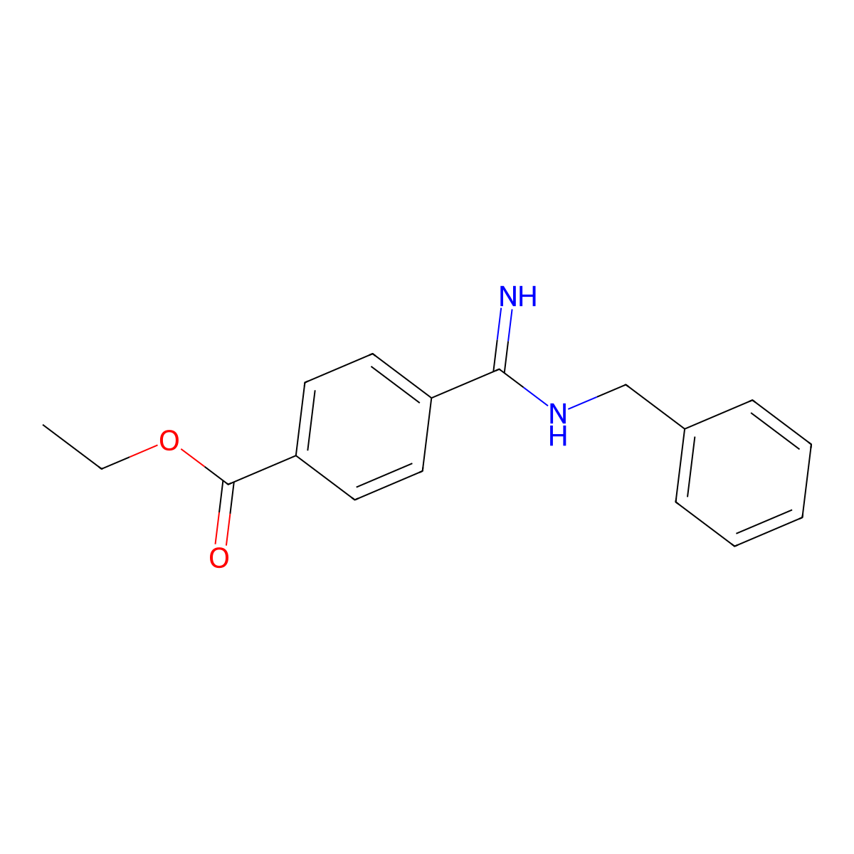 ethyl 4-(N-benzylcarbamimidoyl)benzoate molecular structure, CAS 730921-70-7