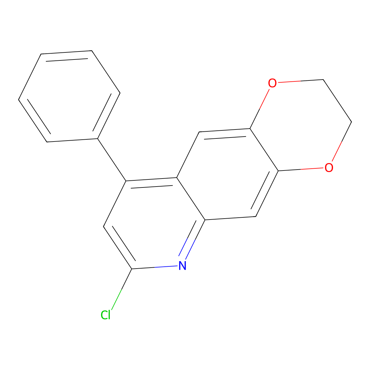 7-chloro-9-phenyl-2H,3H-[1,4]dioxino[2,3-g]quinoline molecular structure, CAS 730949-67-4