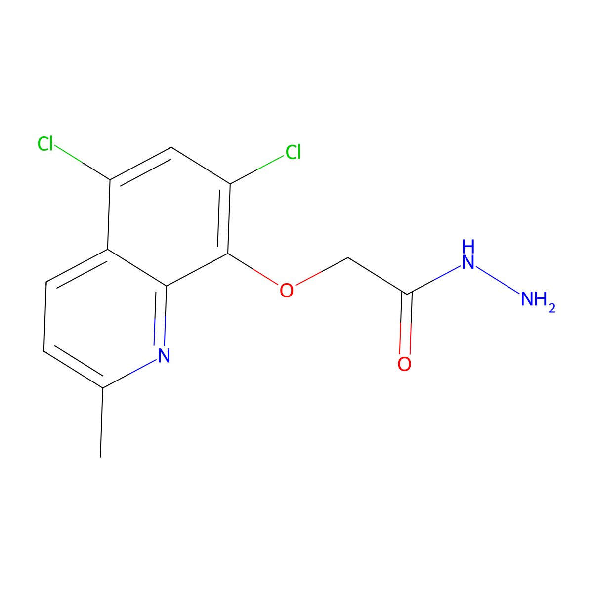 2-[(5,7-Dichloro-2-methylquinolin-8-yl)oxy]acetohydrazide molecular structure, CAS 730949-87-8