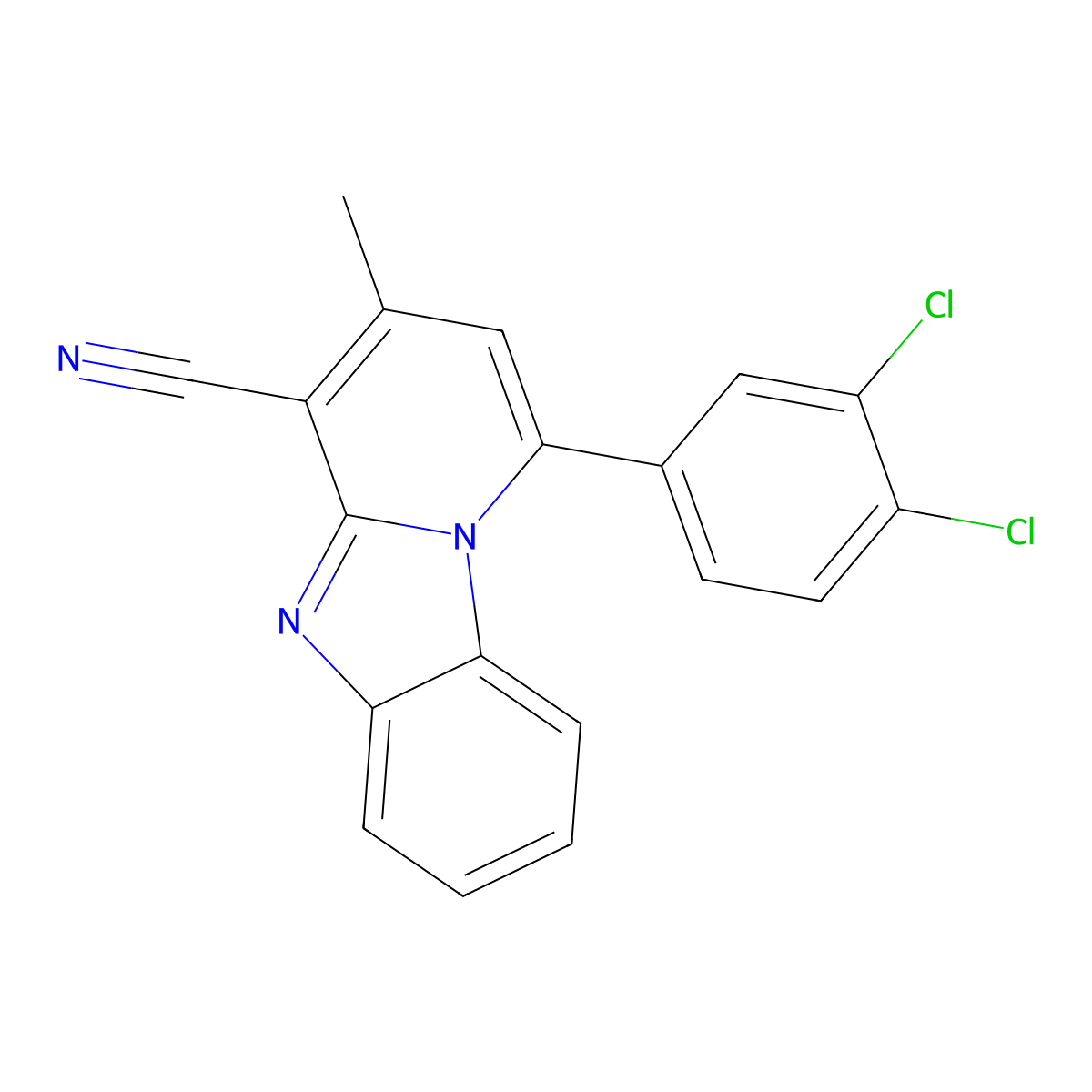 1-(3,4-Dichlorophenyl)-3-methylpyrido[1,2-a]benzimidazole-4-carbonitrile molecular structure, CAS 730949-88-9