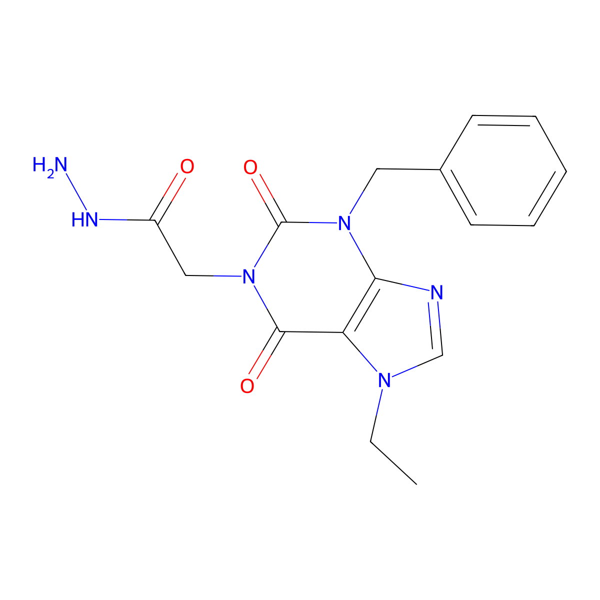 2-(3-benzyl-7-ethyl-2,6-dioxo-2,3,6,7-tetrahydro-1H-purin-1-yl)acetohydrazide molecular structure, CAS 730949-89-0