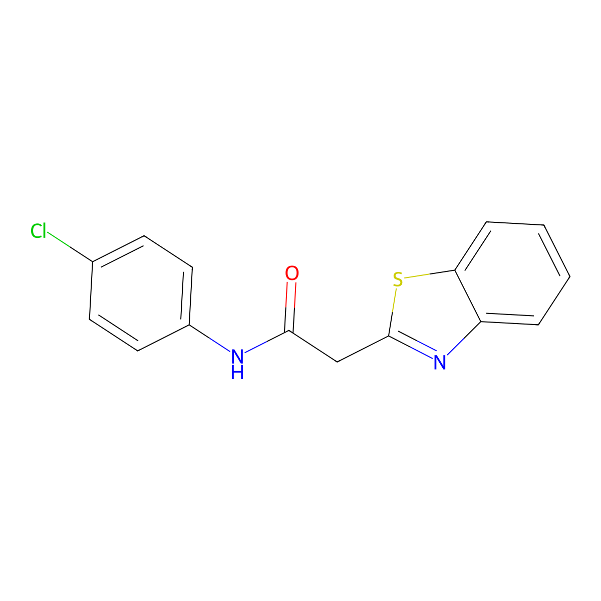 2-(1,3-benzothiazol-2-yl)-N-(4-chlorophenyl)acetamide molecular structure, CAS 730949-98-1