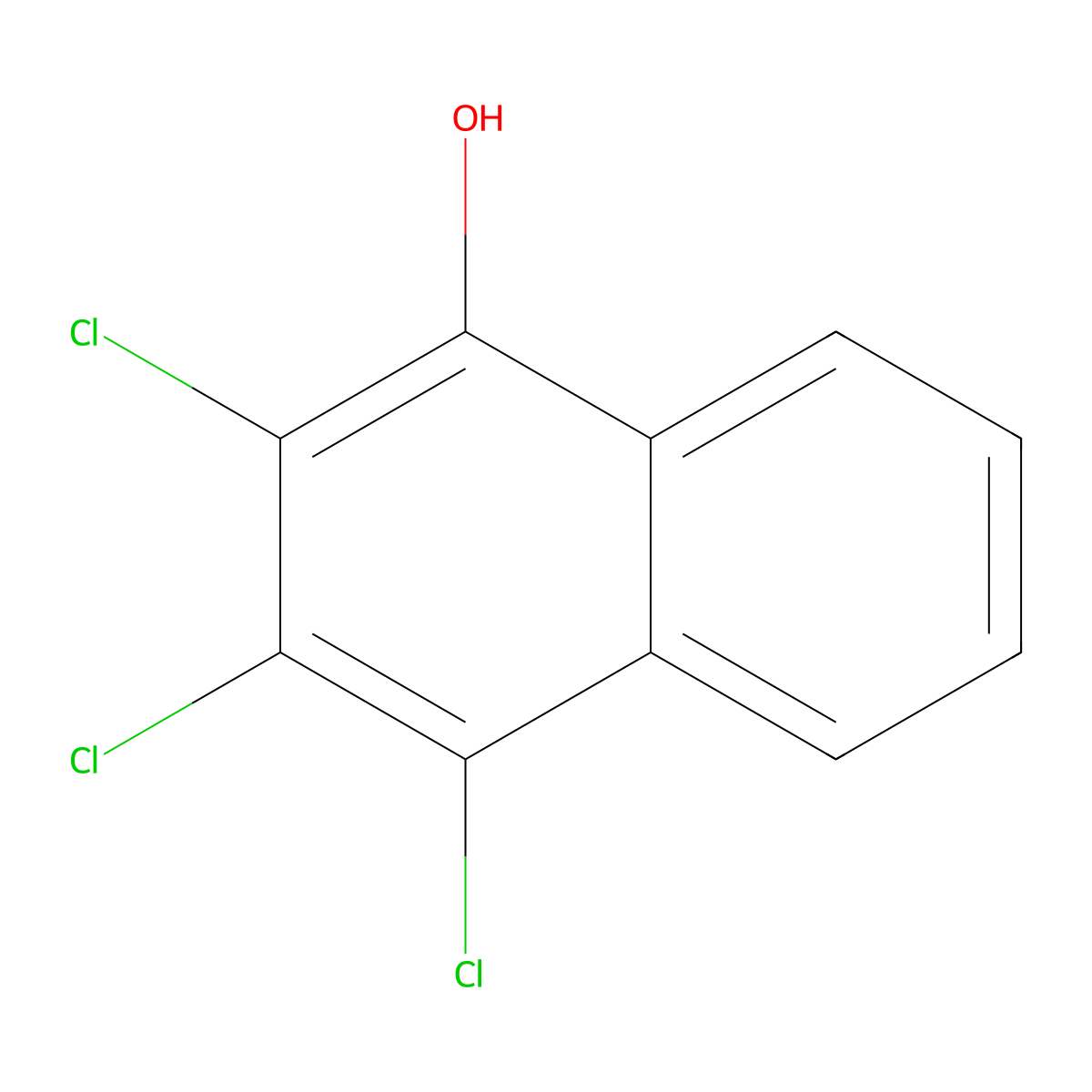 2,3,4-Trichloro-1-naphthol molecular structure, CAS 73095-40-6