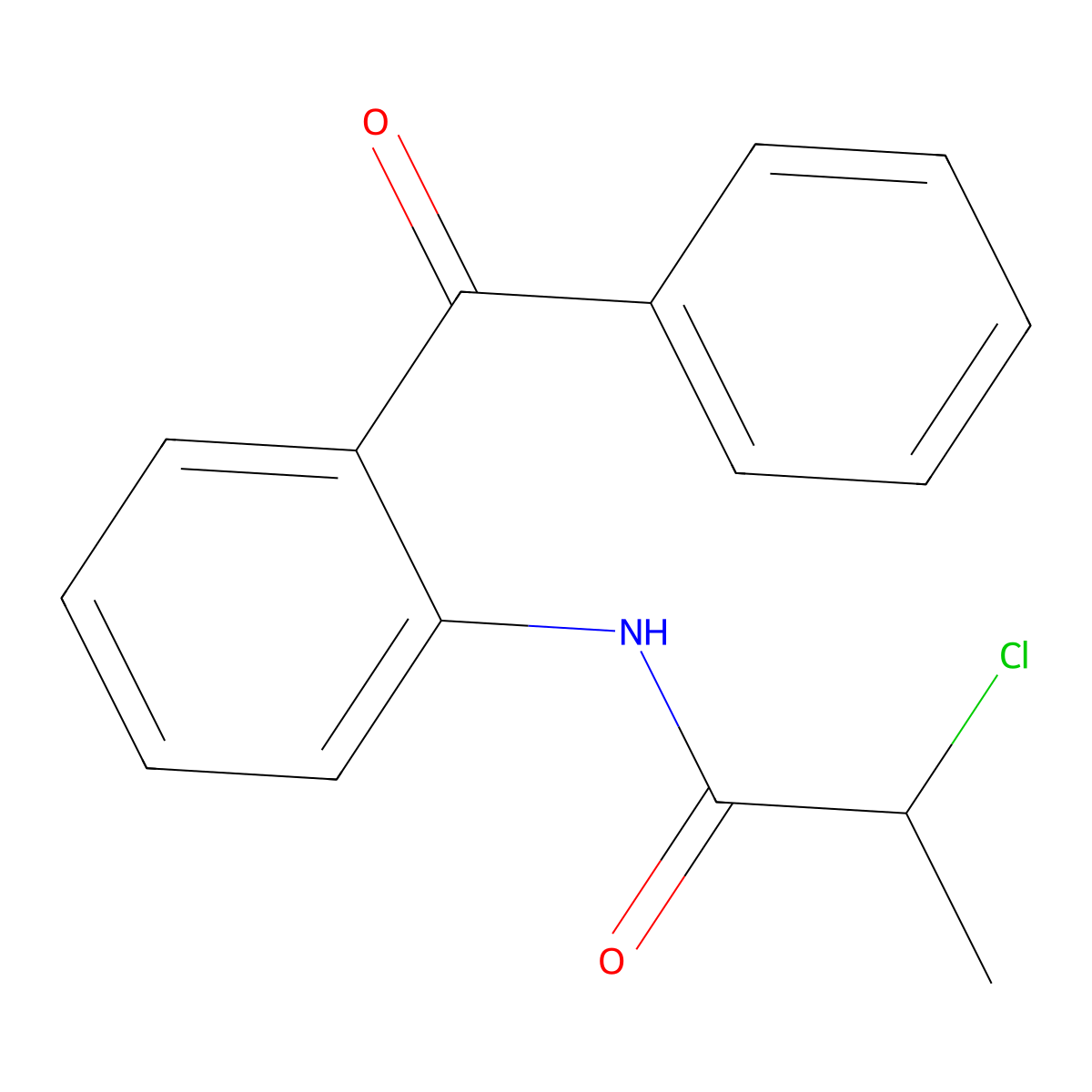 N-(2-benzoylphenyl)-2-chloropropanamide molecular structure, CAS 730950-05-7