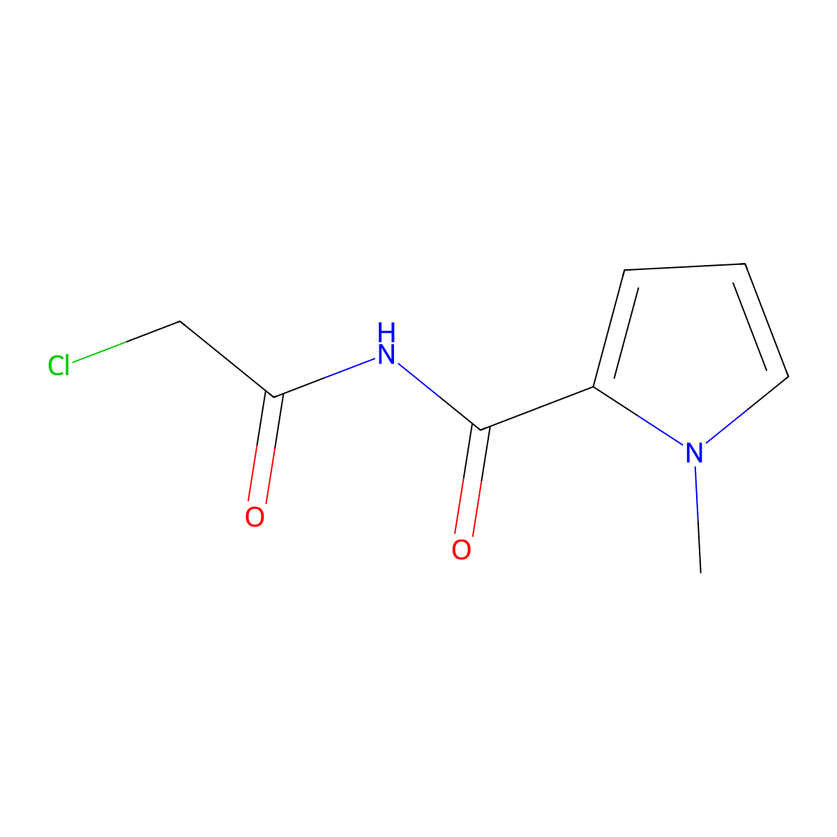 N-(2-chloroacetyl)-1-methyl-1H-pyrrole-2-carboxamide molecular structure, CAS 730950-20-6