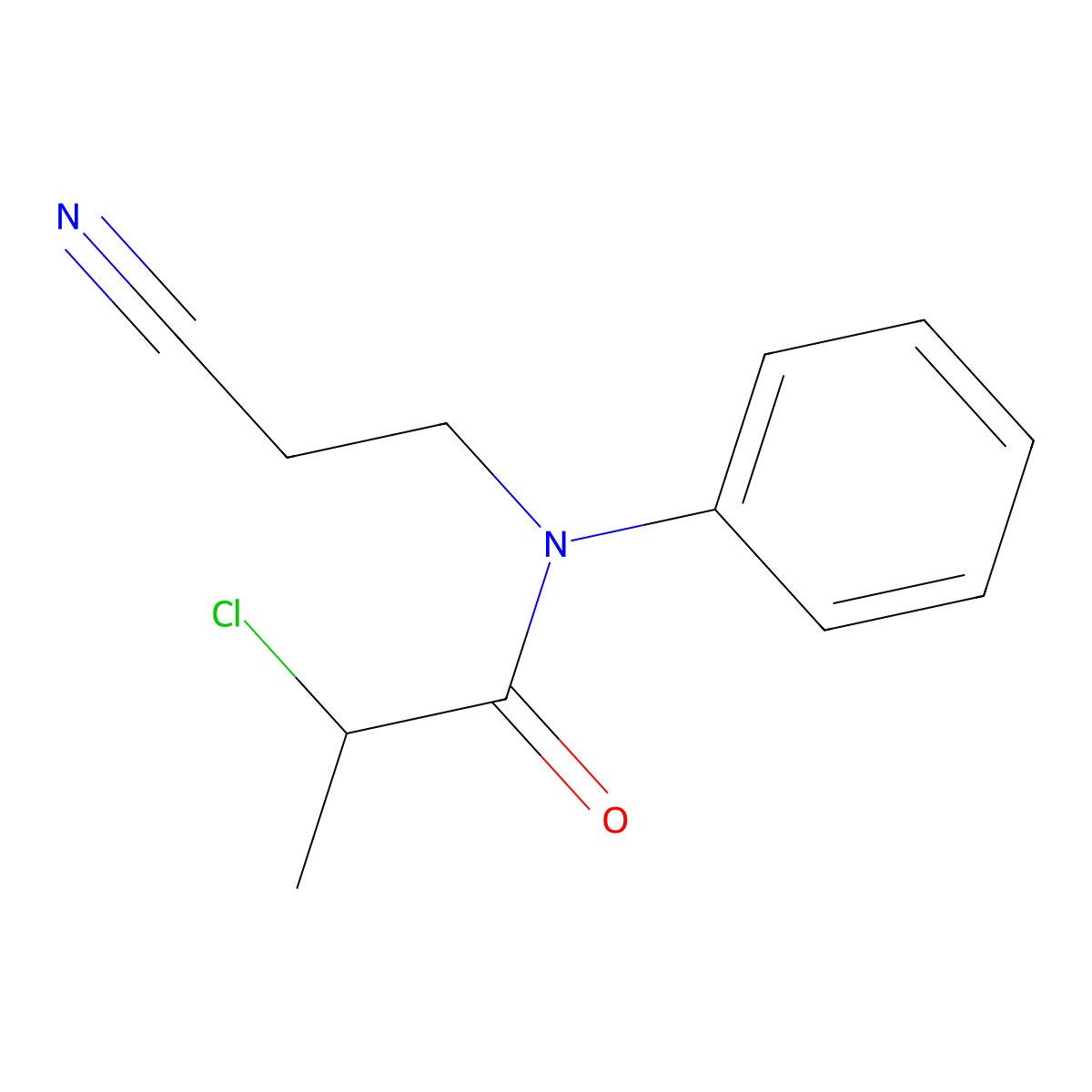 2-chloro-N-(2-cyanoethyl)-N-phenylpropanamide molecular structure, CAS 730950-21-7