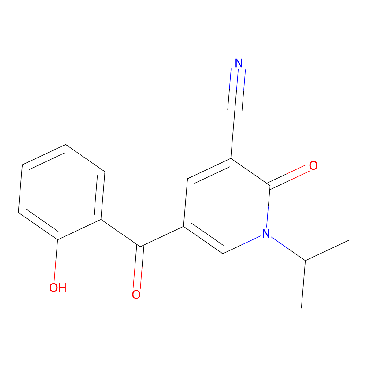 5-(2-Hydroxybenzoyl)-2-oxo-1-(propan-2-yl)-1,2-dihydropyridine-3-carbonitrile molecular structure, CAS 730950-26-2