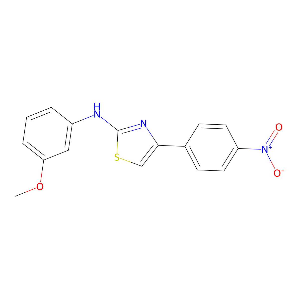 N-(3-methoxyphenyl)-4-(4-nitrophenyl)-1,3-thiazol-2-amine molecular structure, CAS 730950-30-8