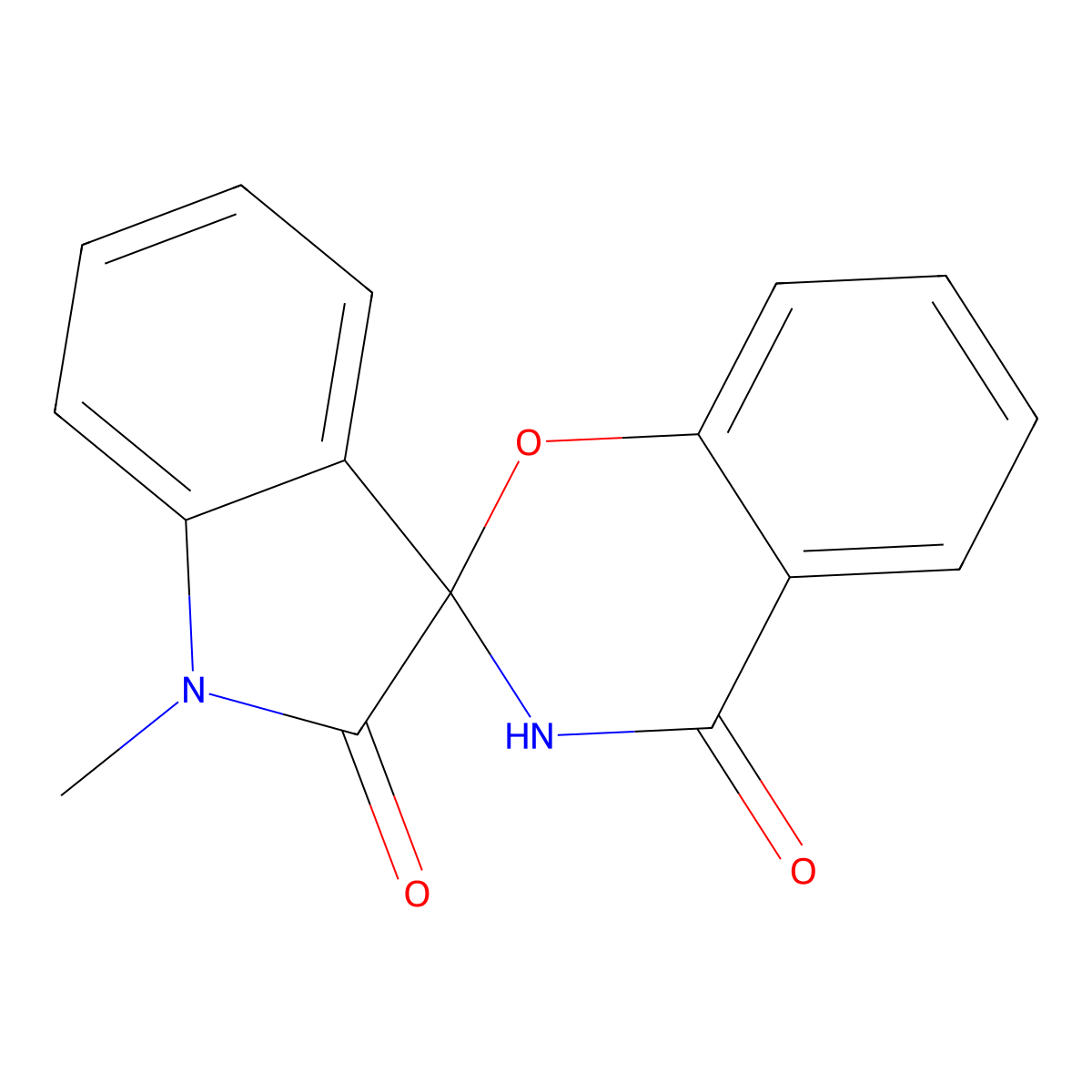 1'-methylspiro[1,3-benzoxazine-2,3'-indole]-2',4(1'H,3H)-dione molecular structure, CAS 730950-37-5