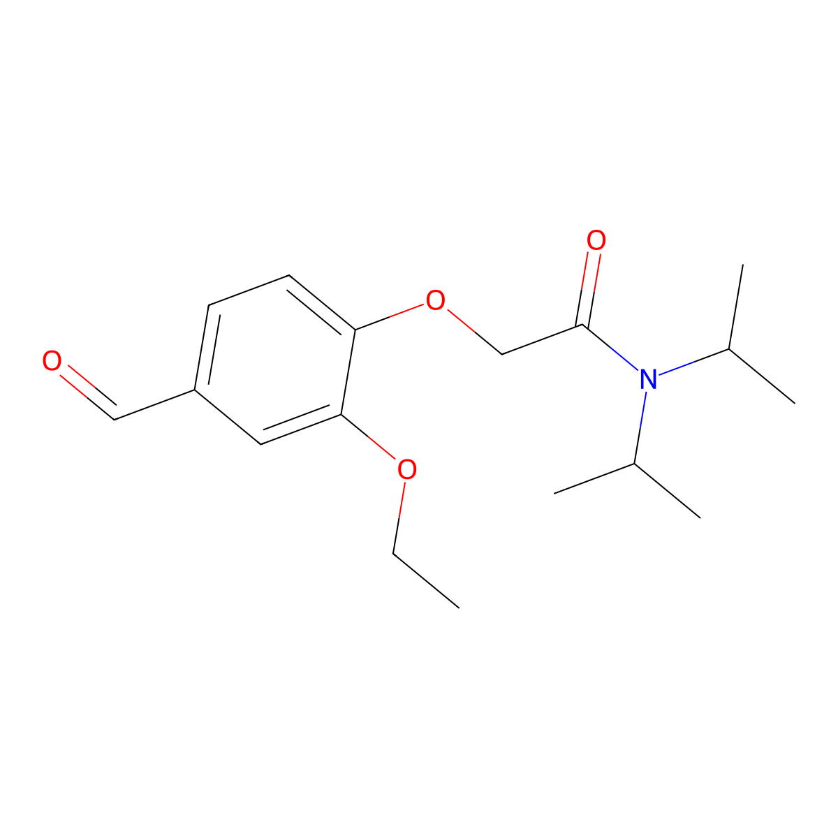 2-(2-ethoxy-4-formylphenoxy)-N,N-bis(propan-2-yl)acetamide molecular structure, CAS 730950-99-9