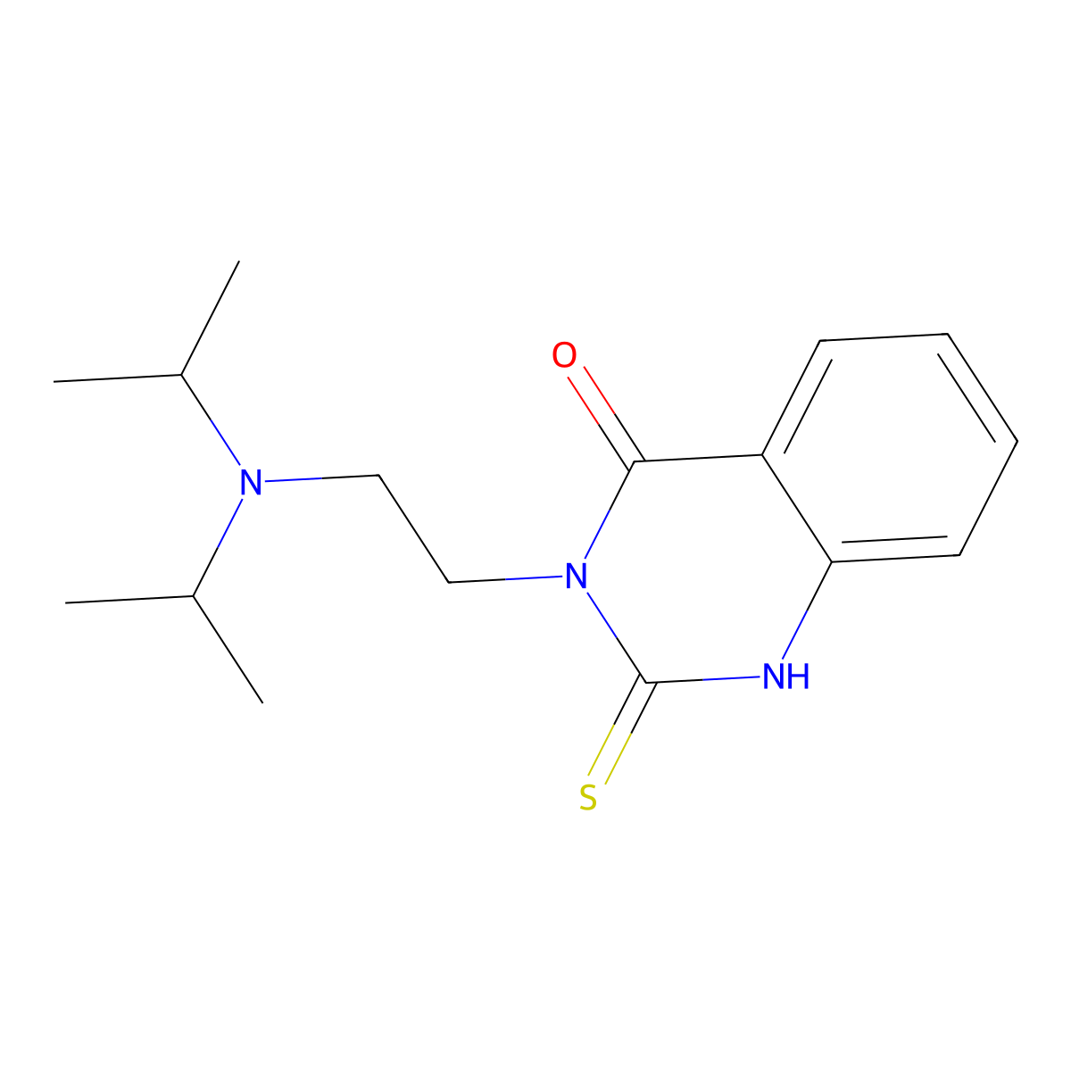3-{2-[Bis(propan-2-yl)amino]ethyl}-2-sulfanyl-3,4-dihydroquinazolin-4-one molecular structure, CAS 730951-04-9