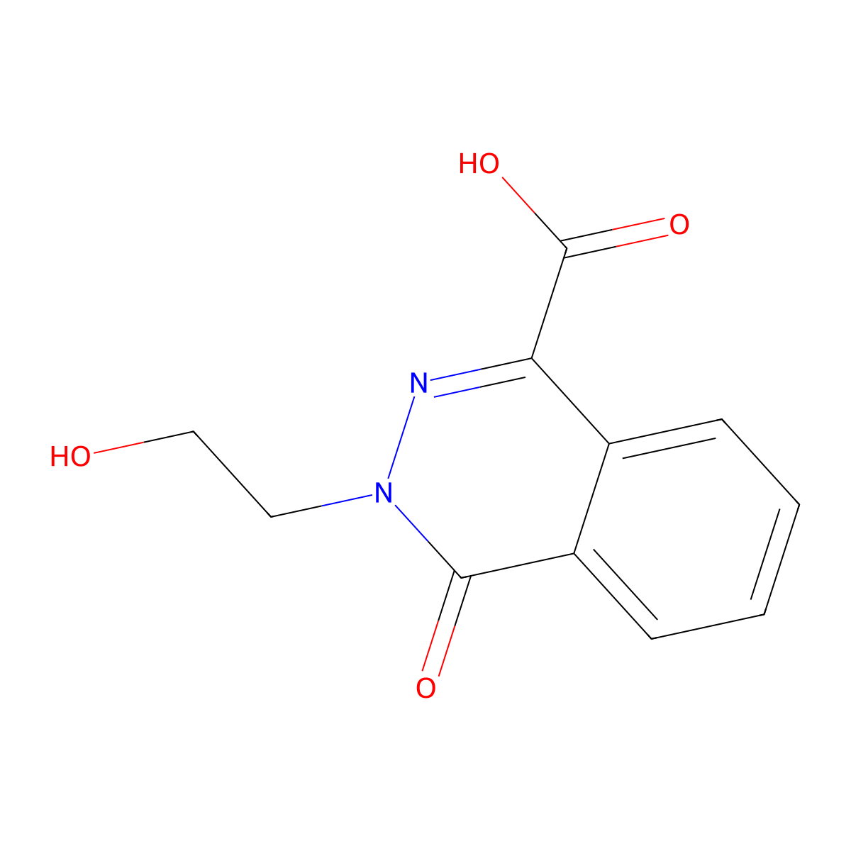 3-(2-Hydroxyethyl)-4-oxo-3,4-dihydrophthalazine-1-carboxylic acid molecular structure, CAS 730951-11-8
