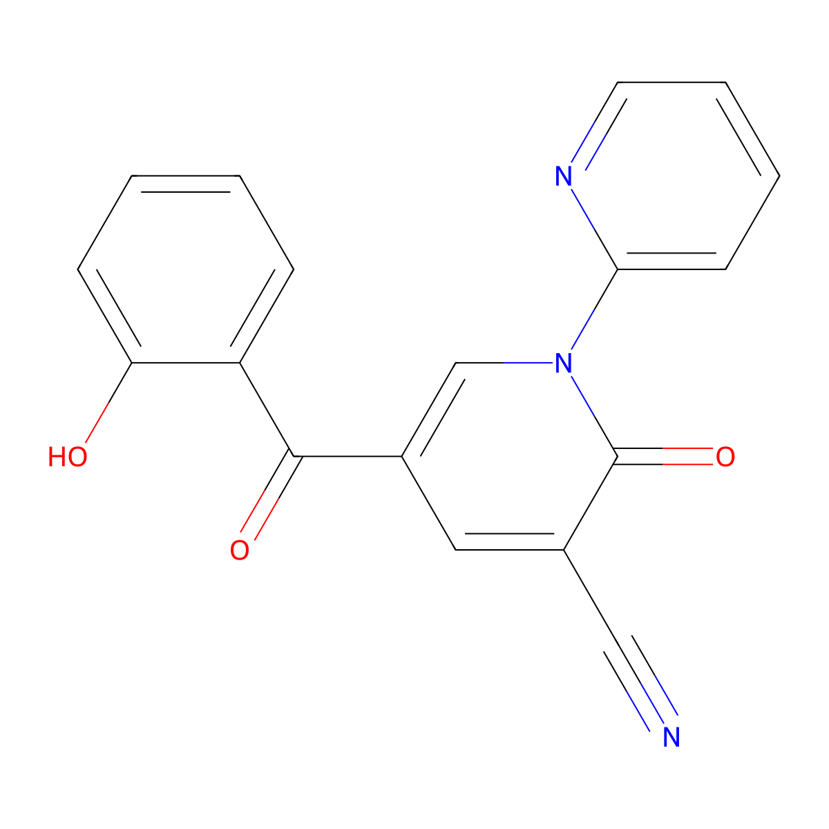 5-(2-Hydroxybenzoyl)-2-oxo-1-(pyridin-2-yl)-1,2-dihydropyridine-3-carbonitrile molecular structure, CAS 730951-47-0