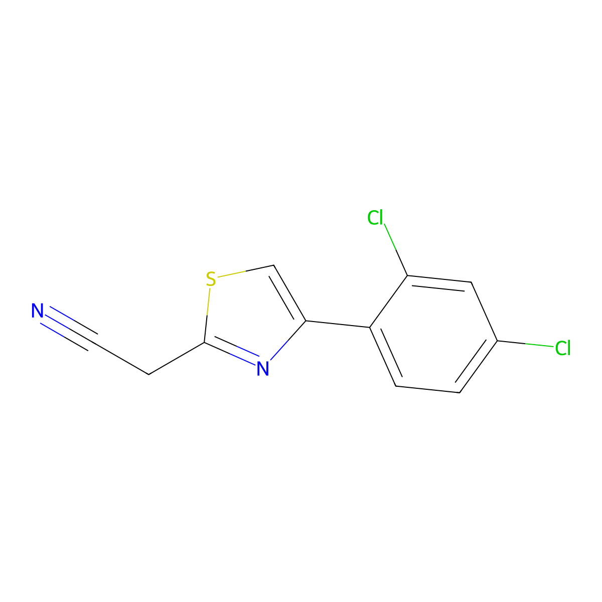 2-[4-(2,4-Dichlorophenyl)-1,3-thiazol-2-yl]acetonitrile molecular structure, CAS 730951-49-2