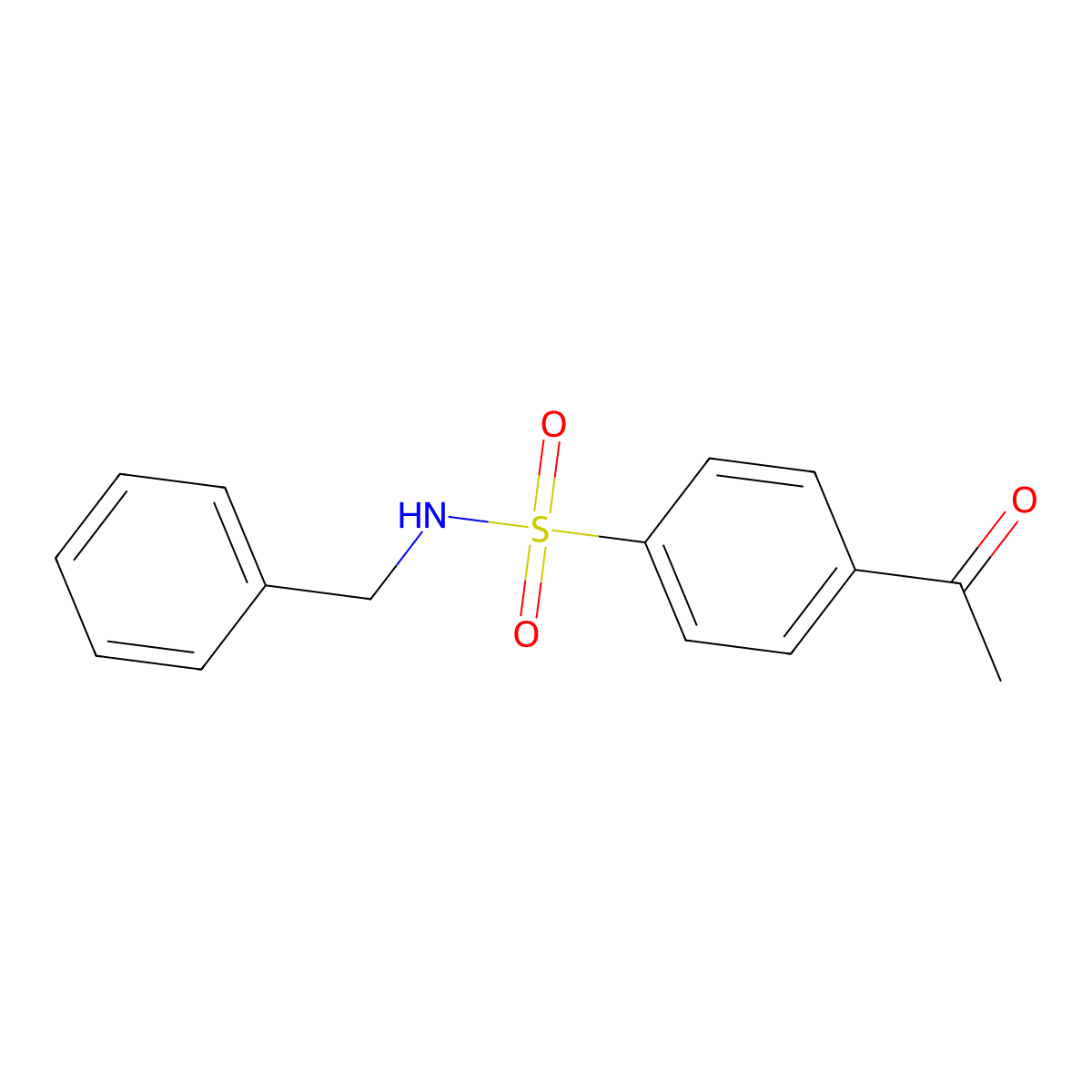 4-acetyl-N-benzylbenzene-1-sulfonamide molecular structure, CAS 730953-90-9