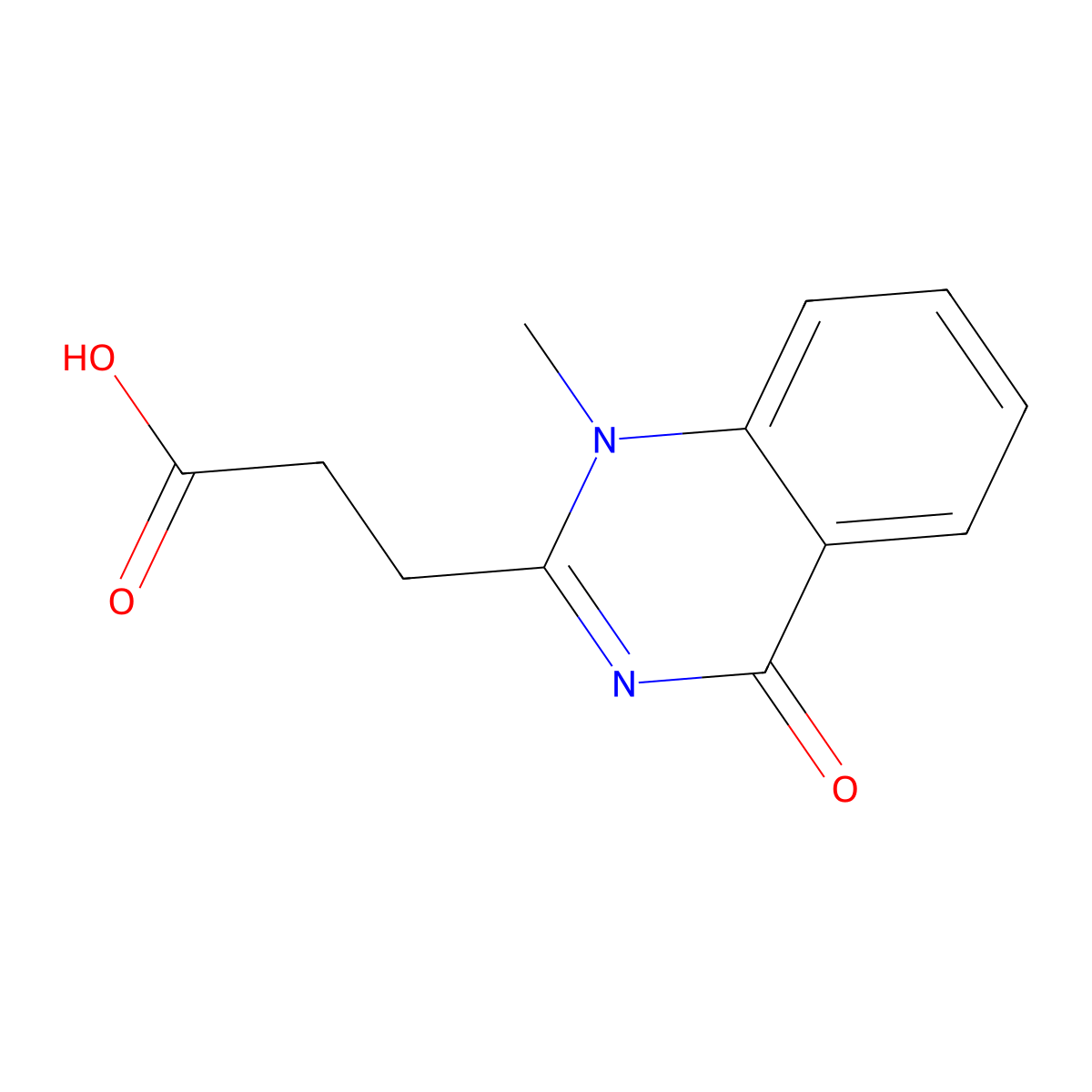 3-(1-Methyl-4-oxo-1,4-dihydroquinazolin-2-yl)propanoic acid molecular structure, CAS 730957-01-4
