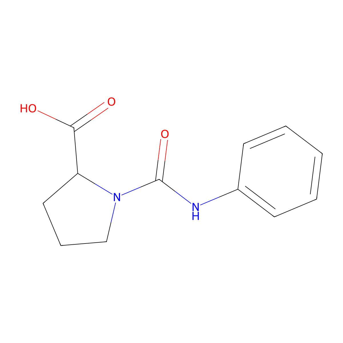 1-(Phenylcarbamoyl)proline molecular structure, CAS 73096-22-7