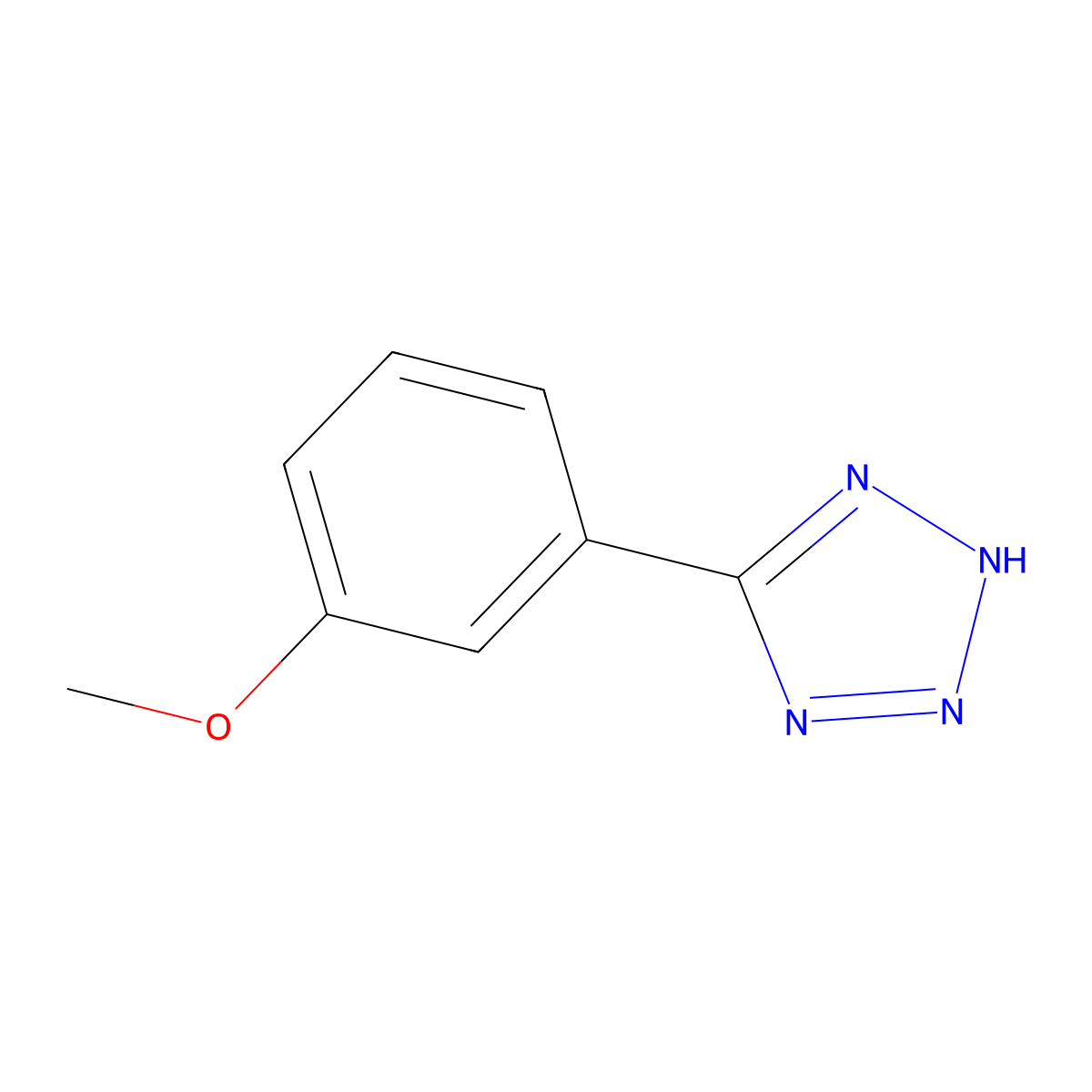 5-(3-methoxyphenyl)-1H-1,2,3,4-tetrazole molecular structure, CAS 73096-36-3