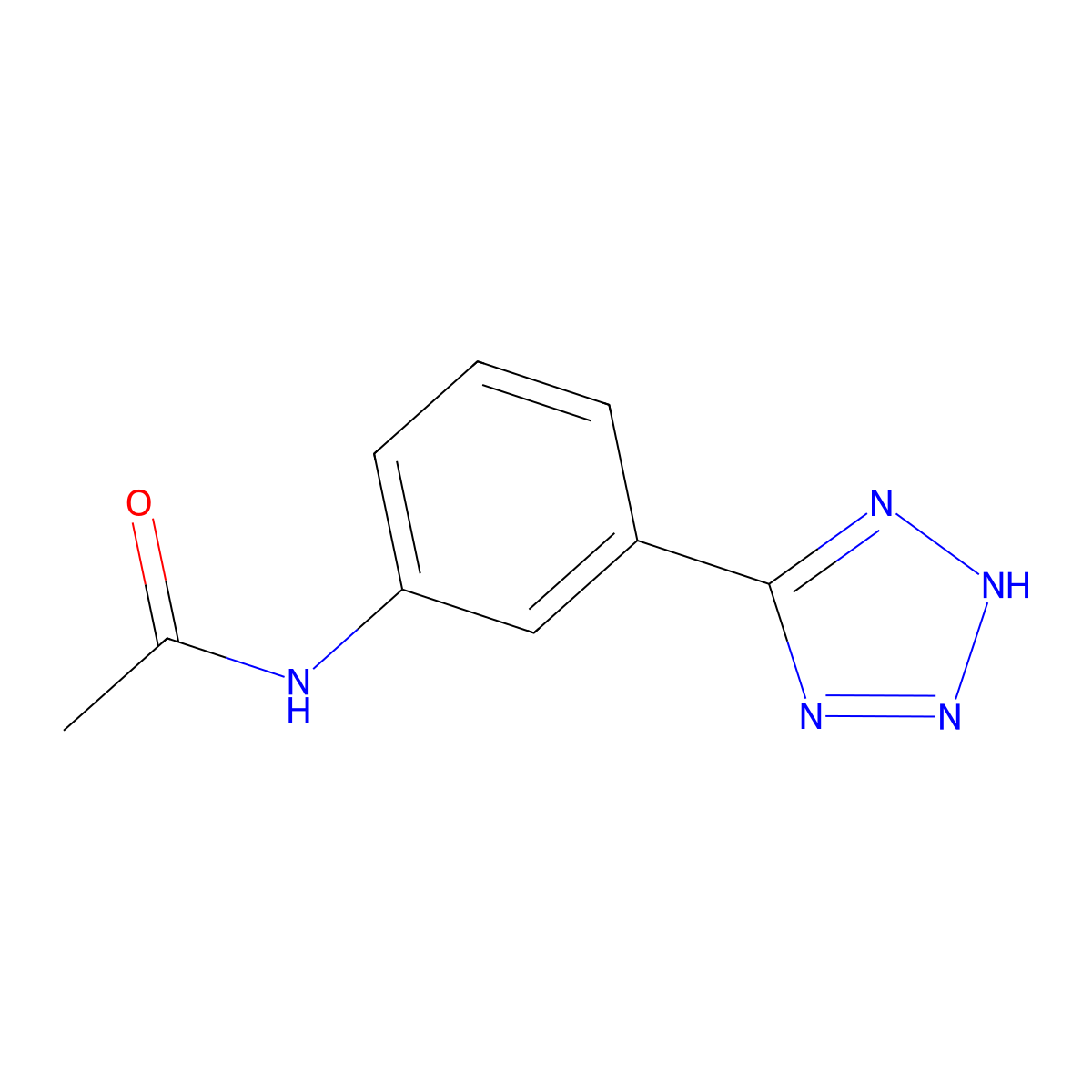 N-(3-(2H-Tetrazol-5-yl)phenyl)acetamide molecular structure, CAS 73096-37-4