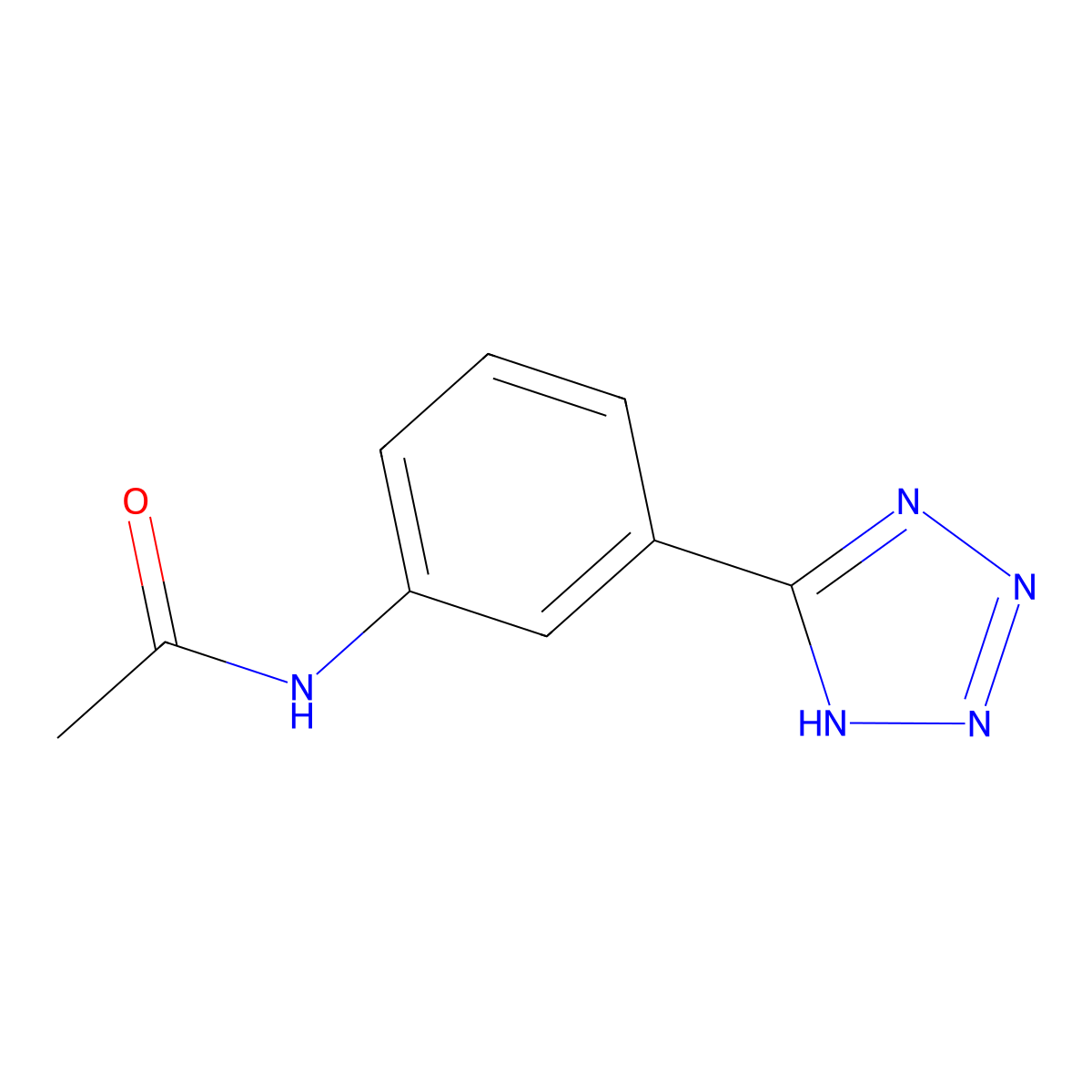 N-(3-(2H-Tetrazol-5-yl)phenyl)acetamide molecular structure, CAS 73096-37-4