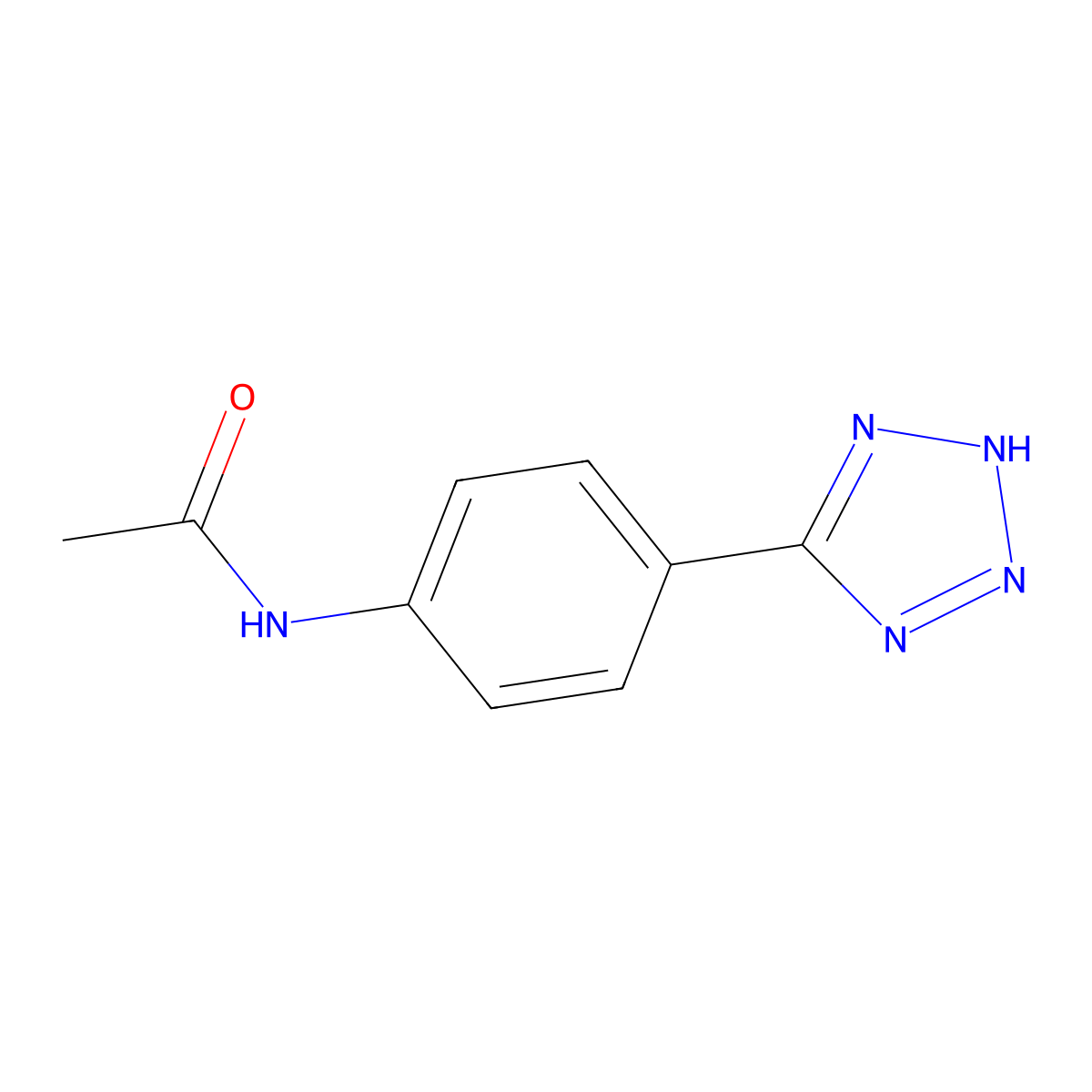 N-[4-(2H-tetrazol-5-yl)phenyl]acetamide molecular structure, CAS 73096-38-5
