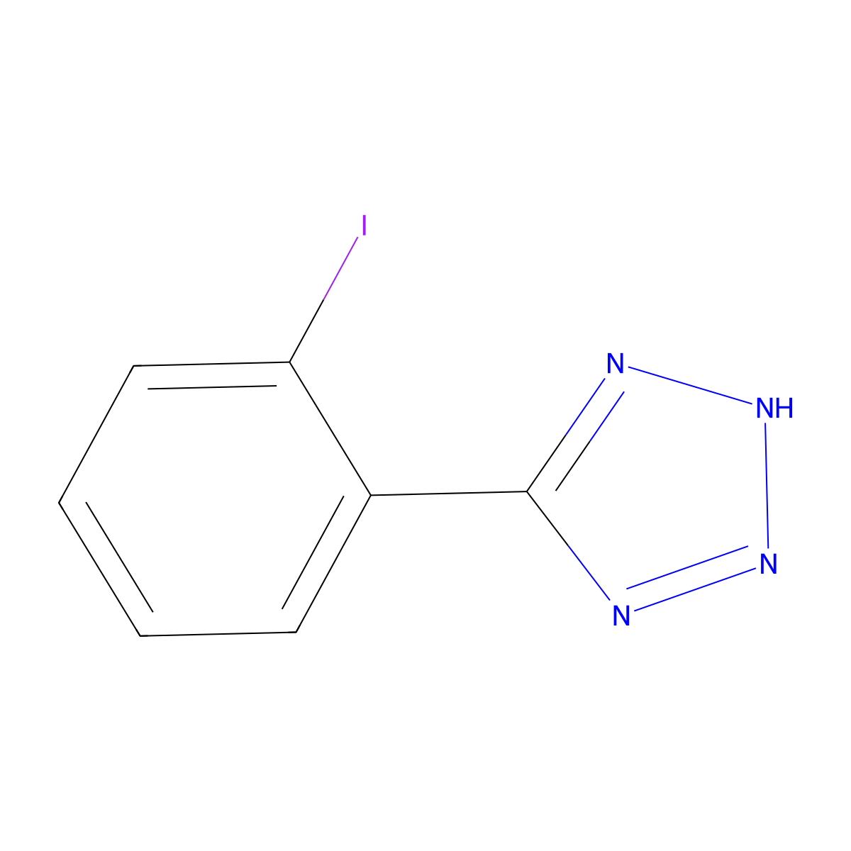 5-(2-Iodophenyl)-1H-tetrazole molecular structure, CAS 73096-40-9