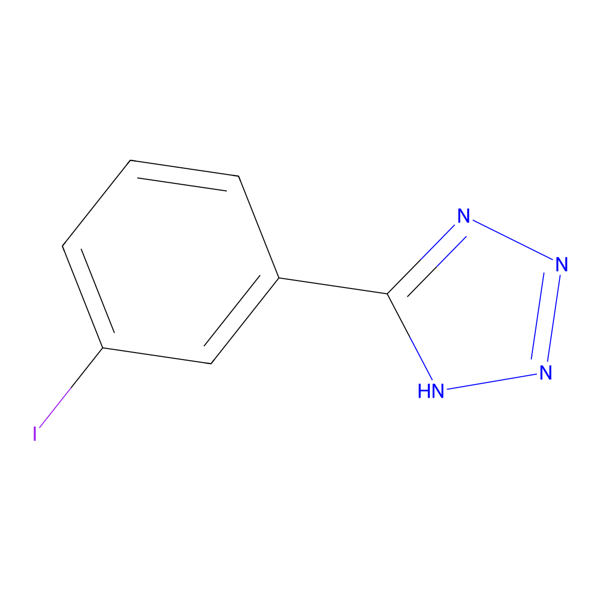 5-(3-Iodophenyl)-2H-tetrazole molecular structure, CAS 73096-41-0