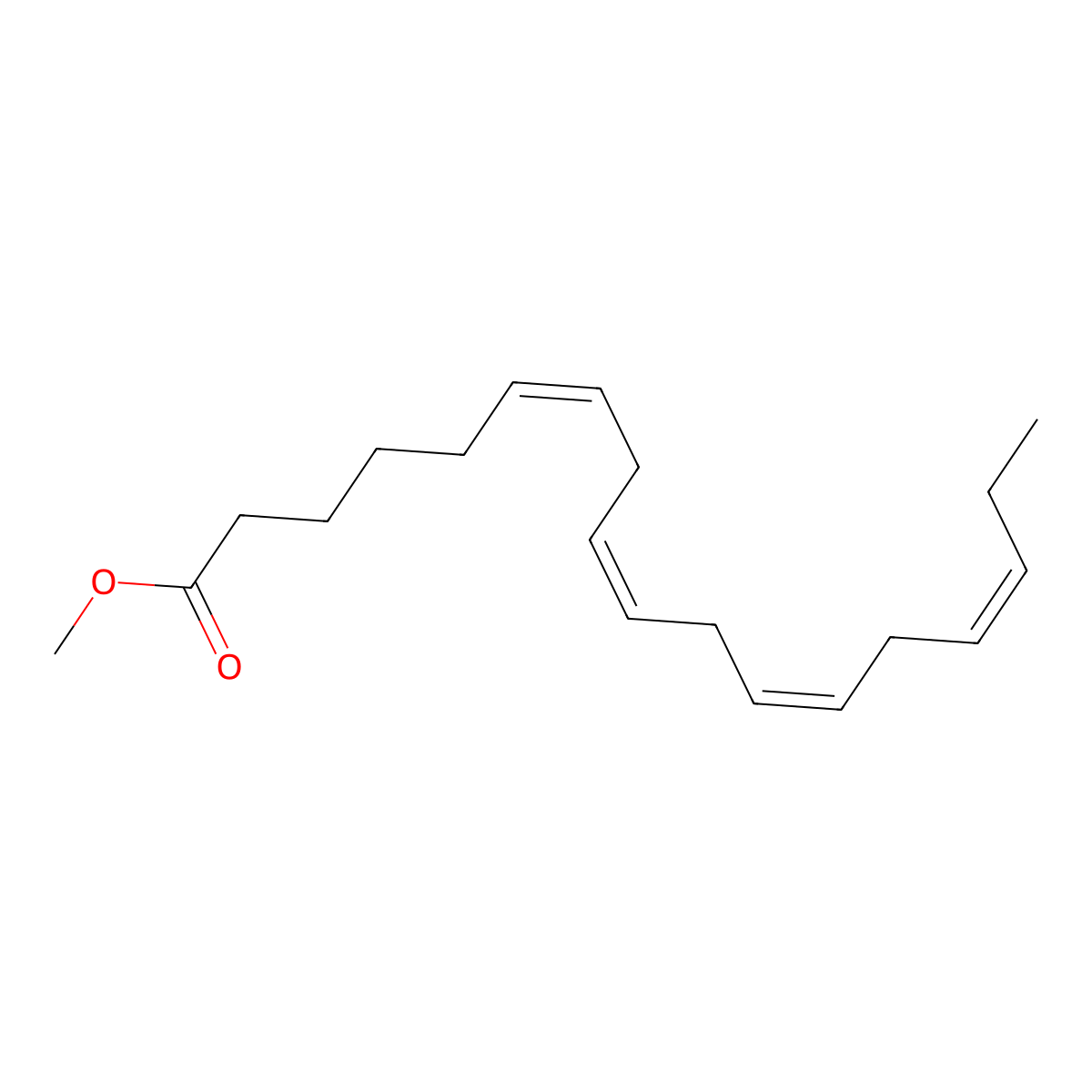 Methyl stearidonate molecular structure, CAS 73097-00-4