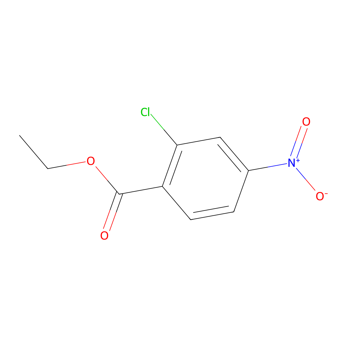 Ethyl 2-chloro-4-nitrobenzoate molecular structure, CAS 73097-02-6