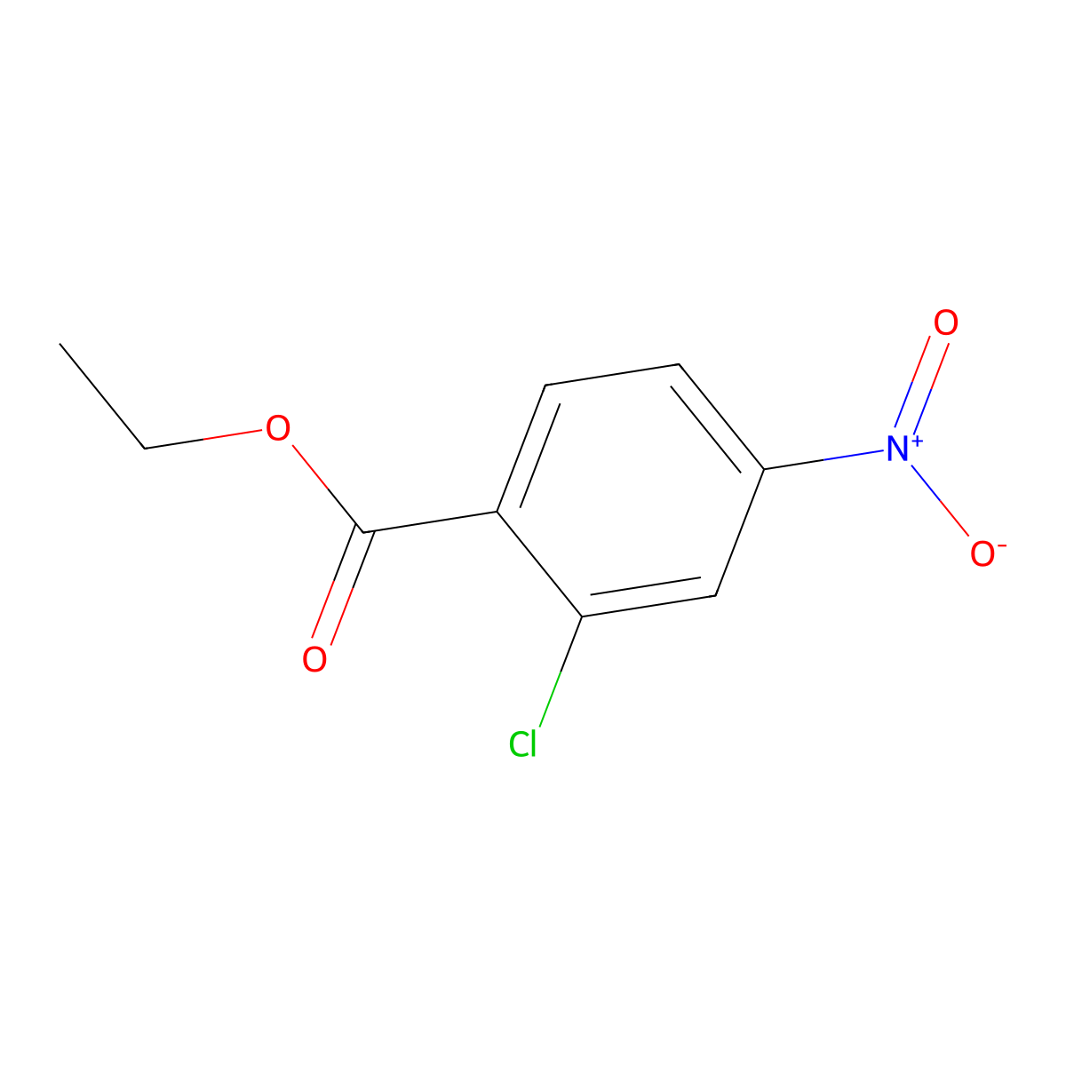 Ethyl 2-chloro-4-nitrobenzoate molecular structure, CAS 73097-02-6