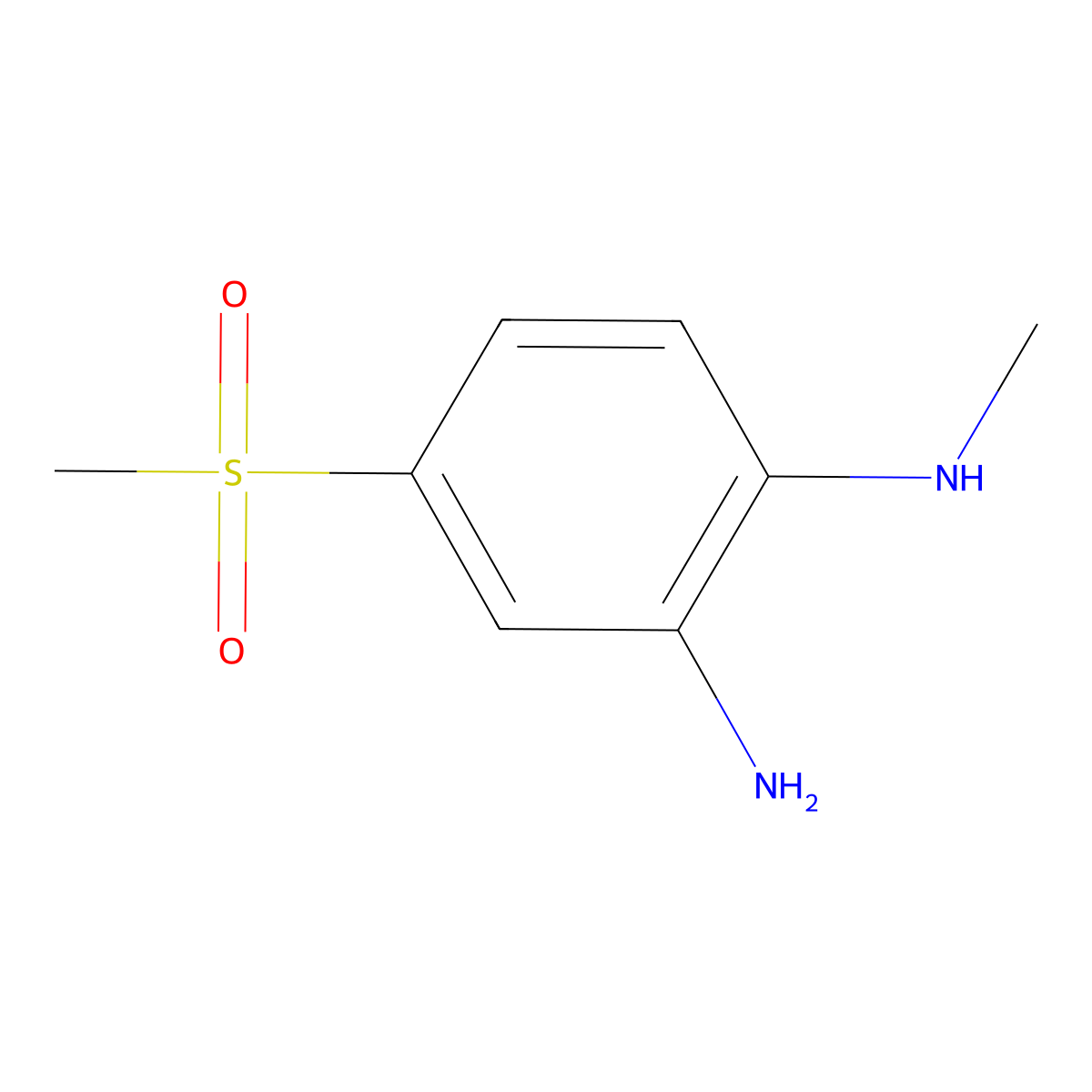 2-Amino-4-methylsulfonyl-N-methylaniline molecular structure, CAS 73097-51-5