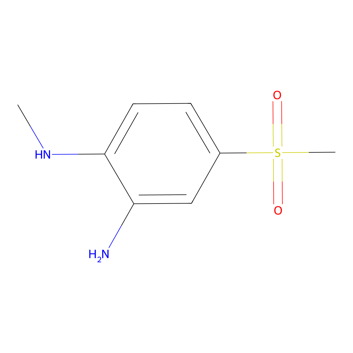 2-Amino-4-methylsulfonyl-N-methylaniline molecular structure, CAS 73097-51-5