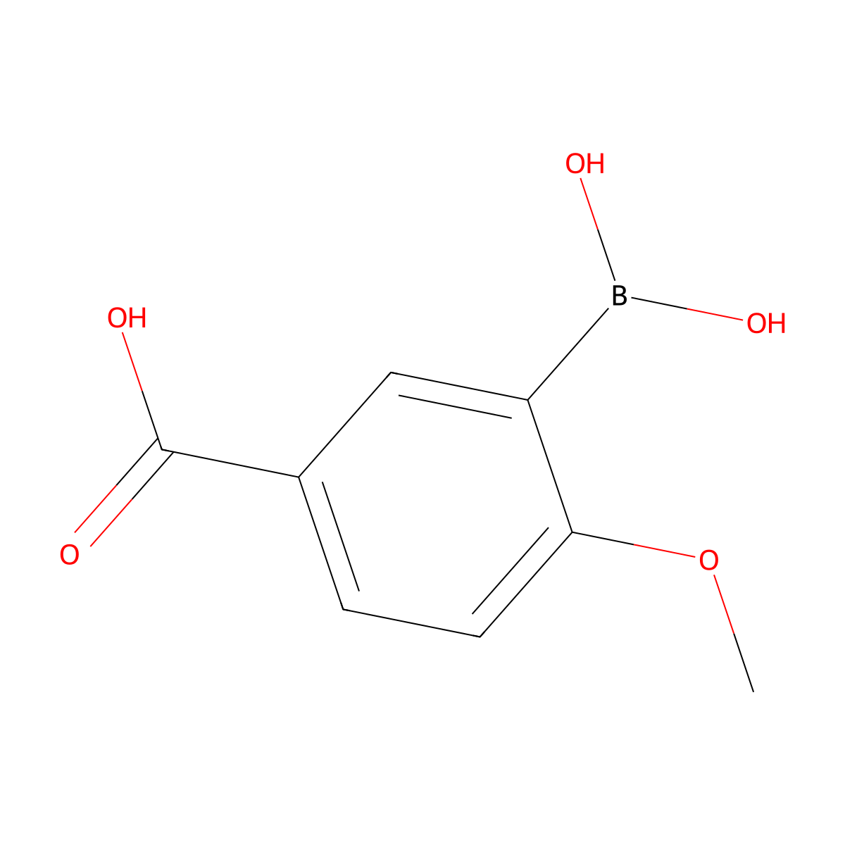 5-Carboxy-2-methoxybenzeneboronic acid molecular structure, CAS 730971-32-1