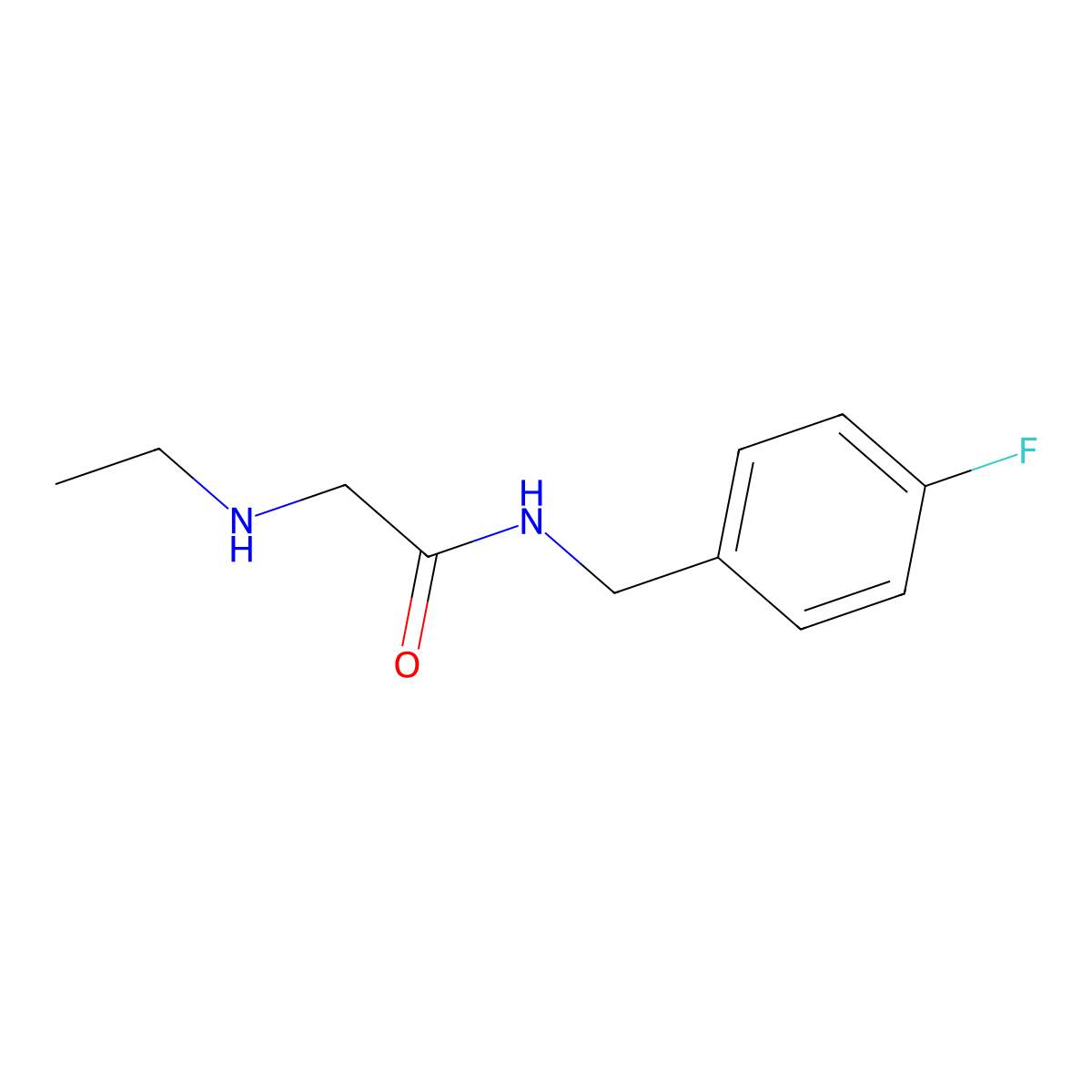 2-(ethylamino)-N-[(4-fluorophenyl)methyl]acetamide molecular structure, CAS 730976-39-3