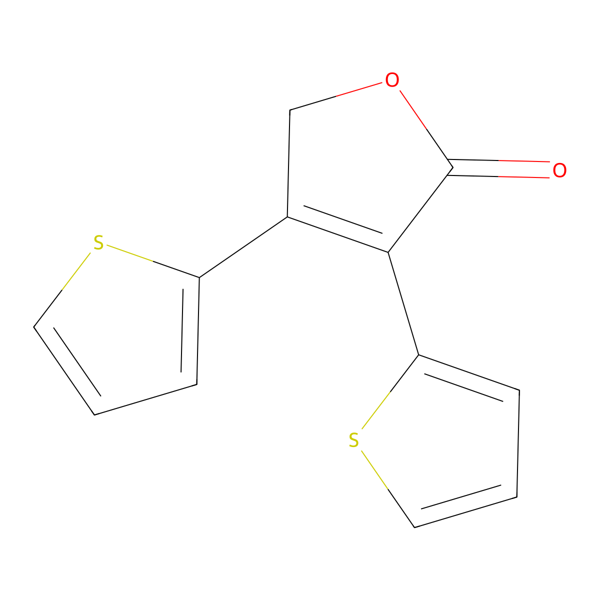 3,4-Bis(thiophen-2-yl)-2,5-dihydrofuran-2-one molecular structure, CAS 730976-44-0