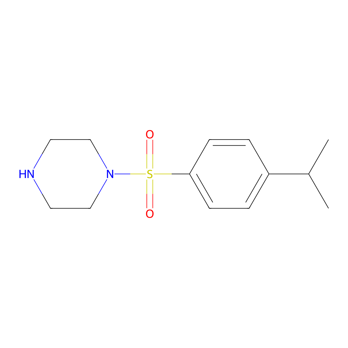 1-(4-(Propan-2-yl)benzenesulfonyl)piperazine molecular structure, CAS 730976-75-7