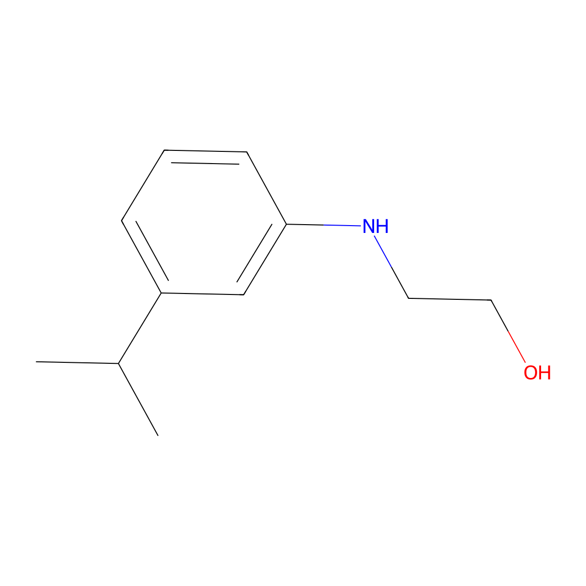 2-{[3-(Propan-2-yl)phenyl]amino}ethan-1-ol molecular structure, CAS 730977-94-3