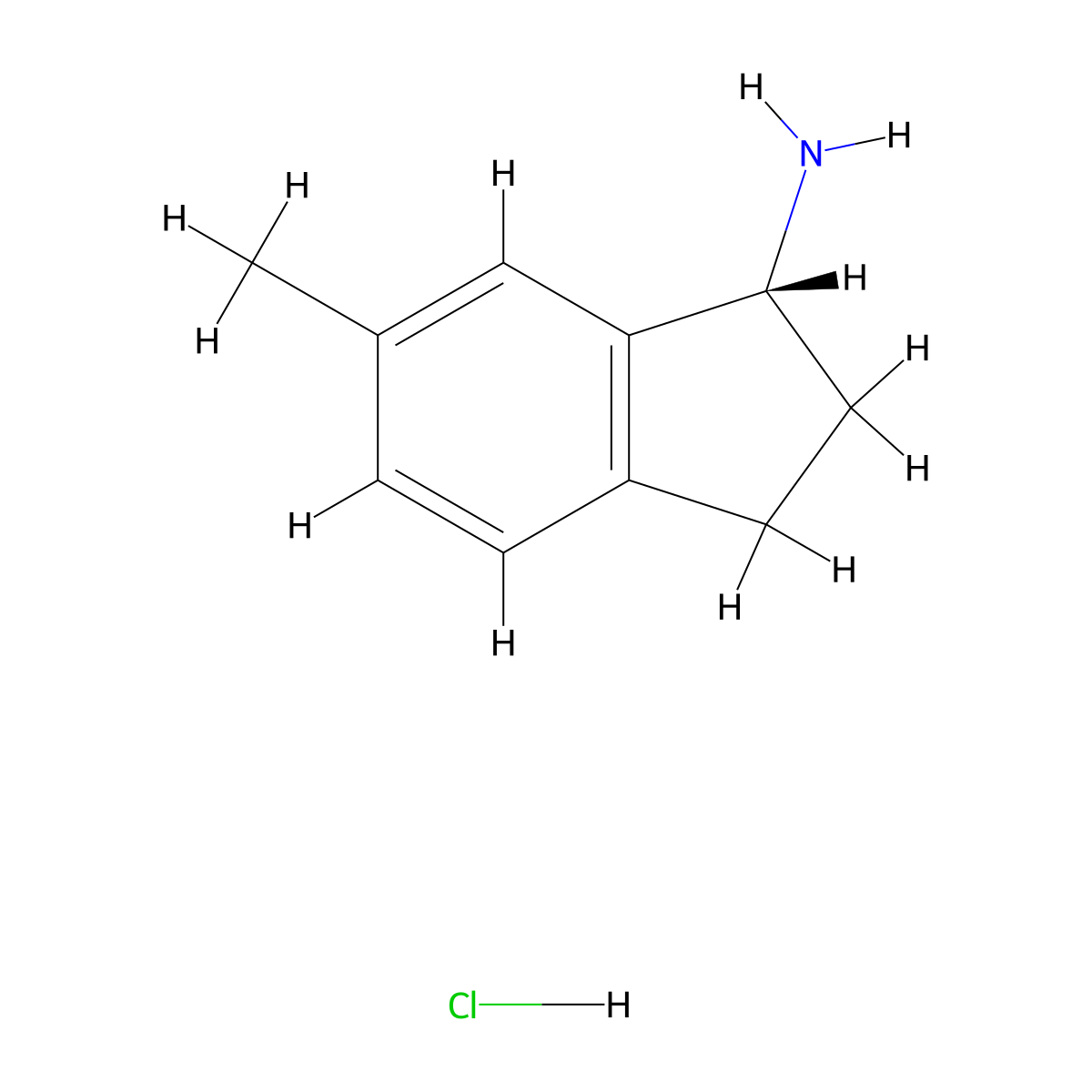 (r)-6-Methyl-2,3-dihydro-1h-inden-1-amine hydrochloride molecular structure, CAS 730980-42-4