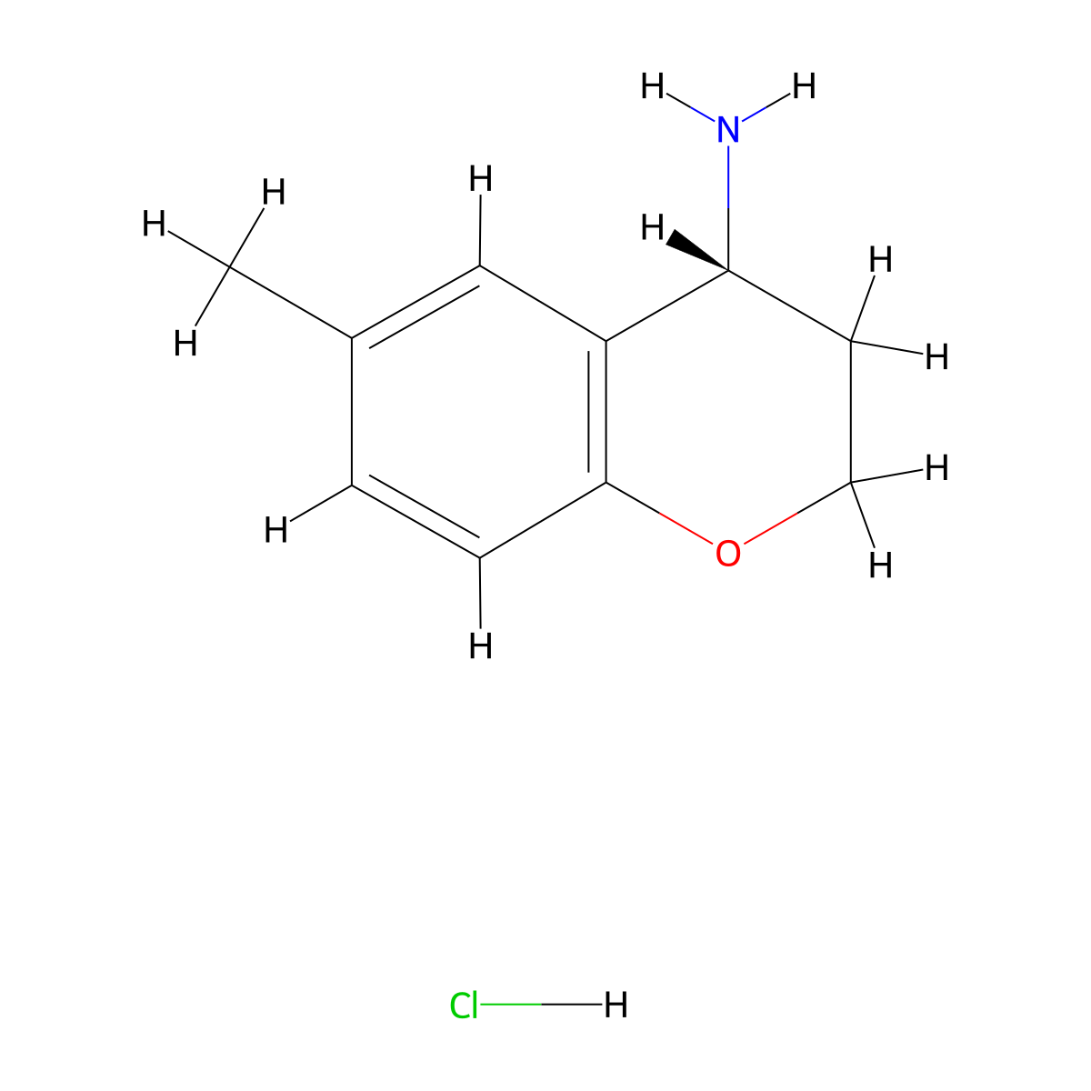 (R)-6-methylchroman-4-amine hydrochloride molecular structure, CAS 730980-47-9