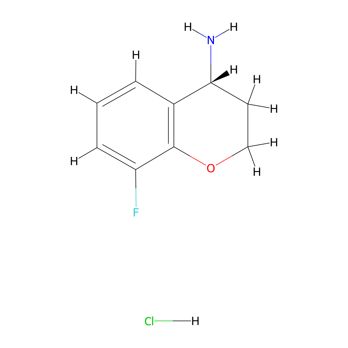 (R)-8-fluorochroman-4-amine hydrochloride molecular structure, CAS 730980-49-1
