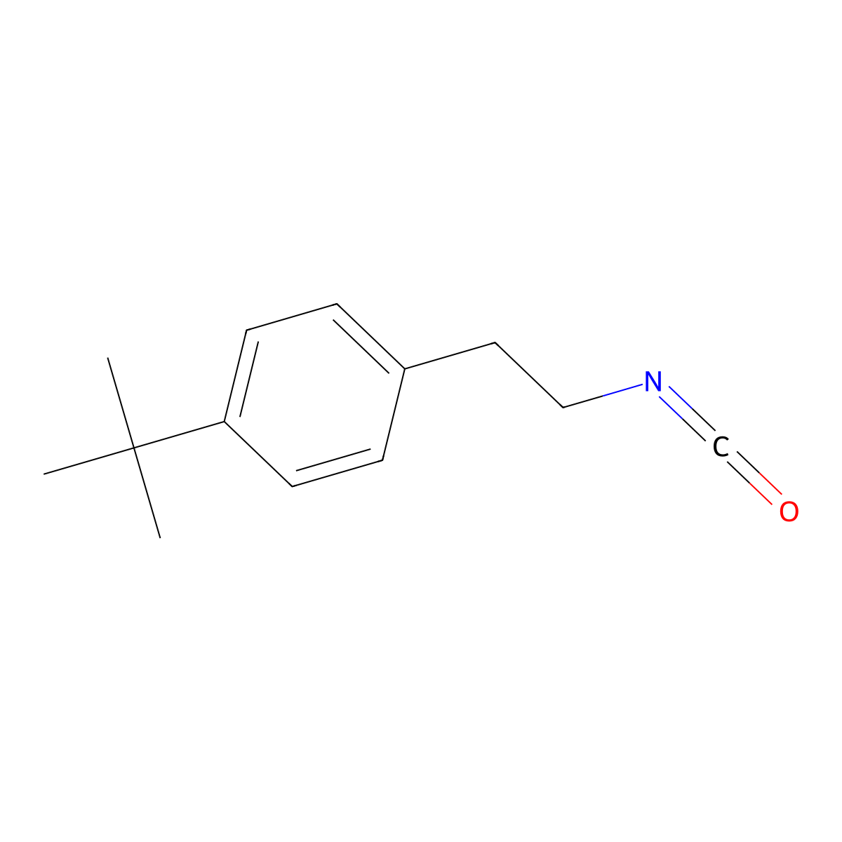 1-Tert-butyl-4-(2-isocyanatoethyl)benzene molecular structure, CAS 730981-21-2