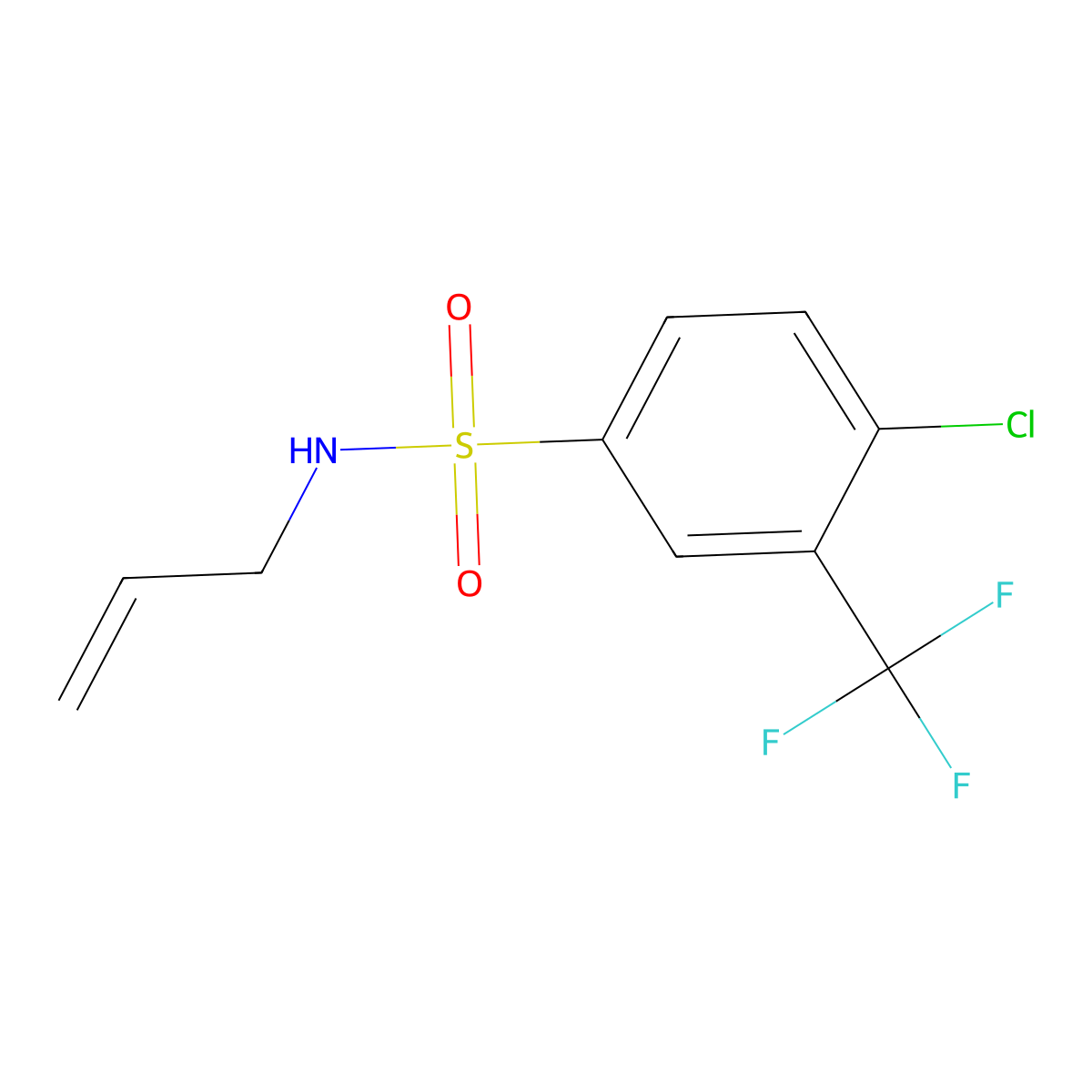 4-chloro-N-(prop-2-en-1-yl)-3-(trifluoromethyl)benzene-1-sulfonamide molecular structure, CAS 730986-30-8