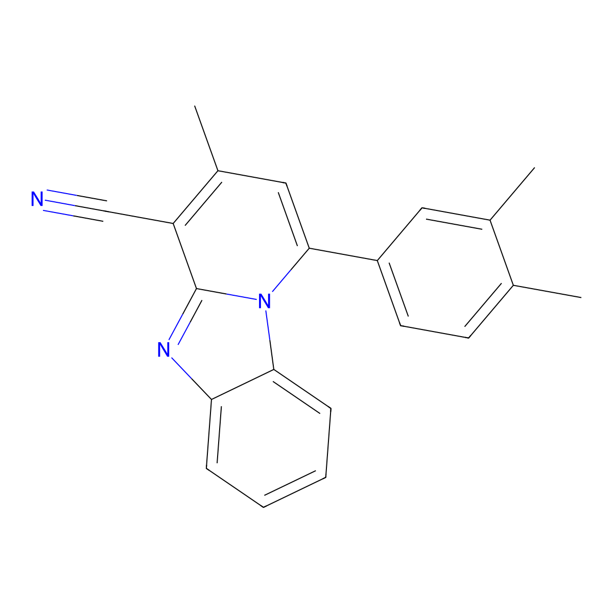 1-(3,4-Dimethylphenyl)-3-methylpyrido[1,2-a]benzimidazole-4-carbonitrile molecular structure, CAS 730997-93-0