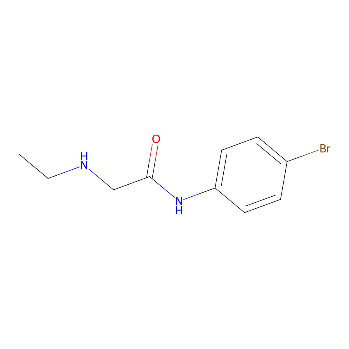 N-(4-bromophenyl)-2-(ethylamino)acetamide molecular structure, CAS 730997-94-1