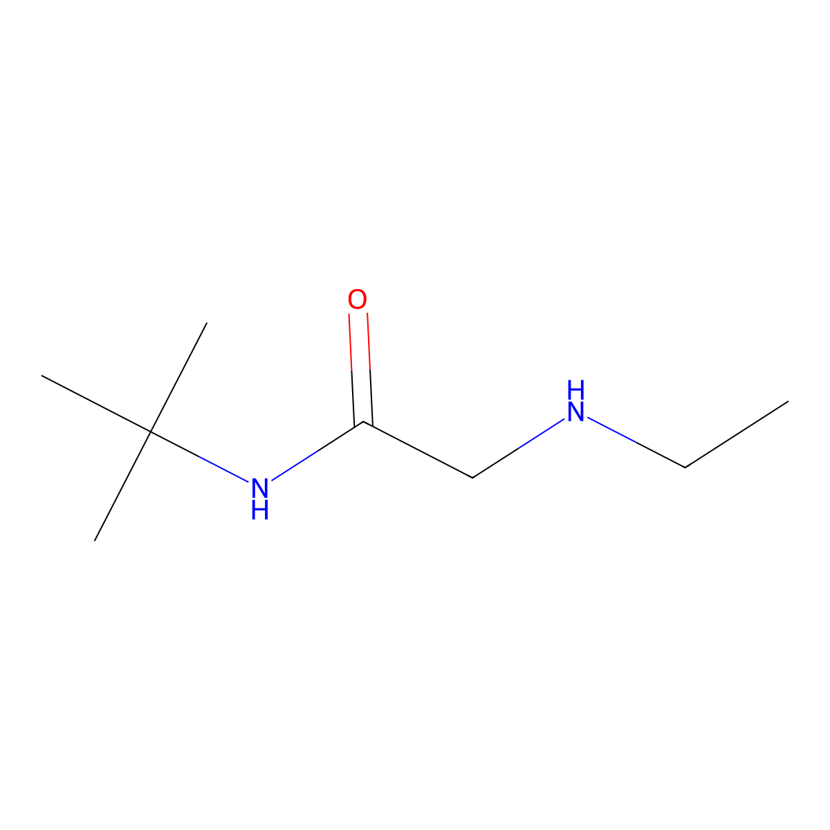 N-tert-butyl-2-(ethylamino)acetamide molecular structure, CAS 730997-96-3