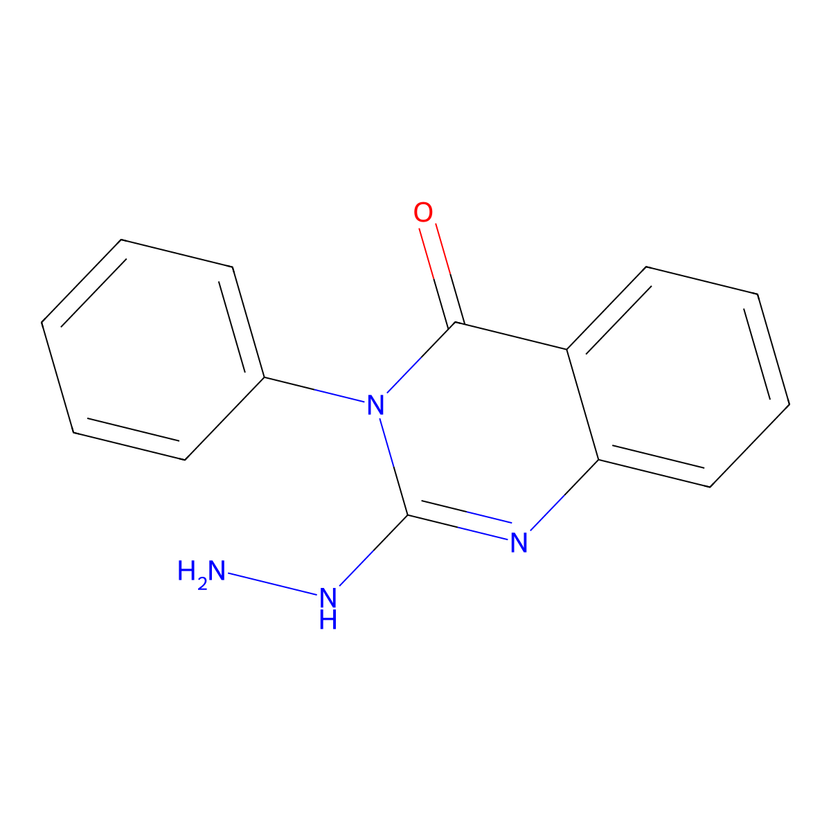 2-hydrazino-3-phenylquinazolin-4(3H)-one molecular structure, CAS 731-52-2