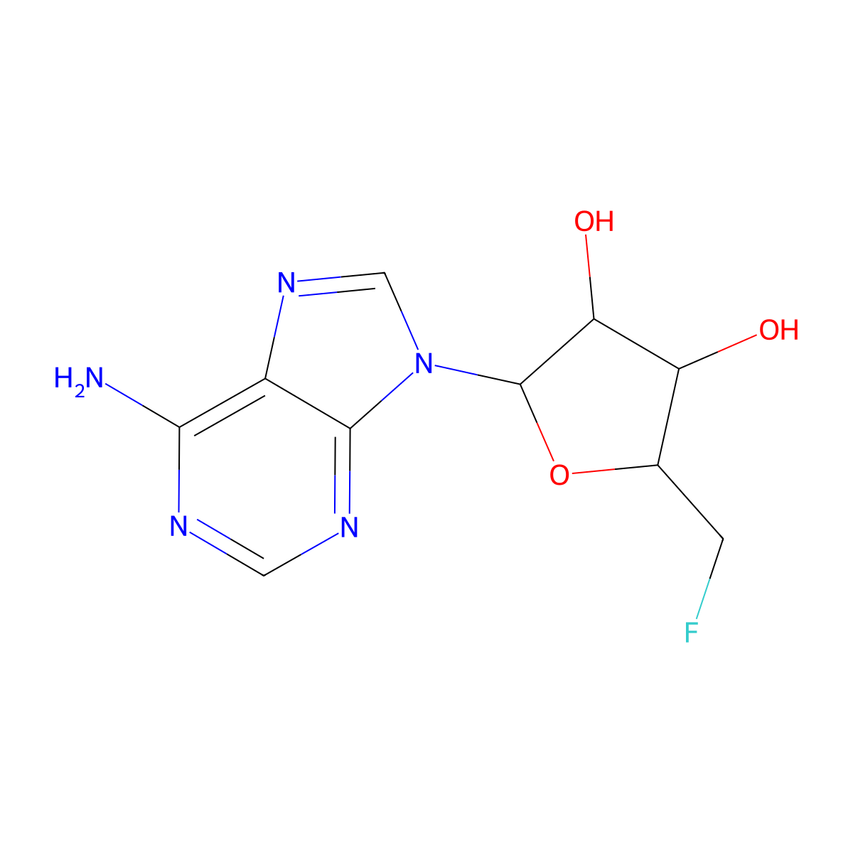 5'-Deoxy-5'-fluoroadenosine molecular structure, CAS 731-98-6