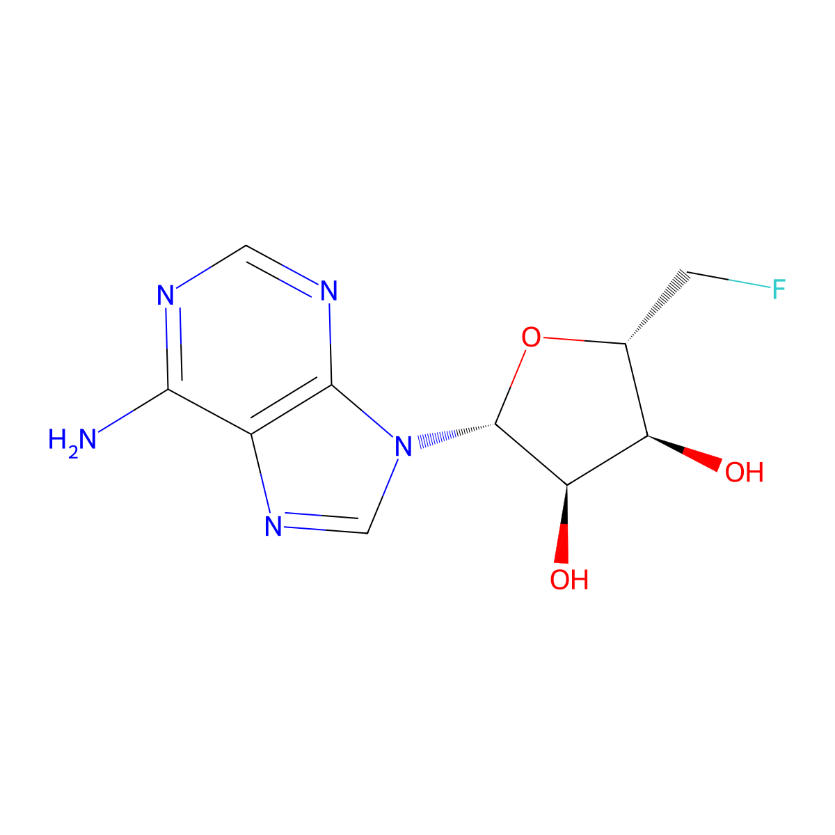 5'-Deoxy-5'-fluoroadenosine molecular structure, CAS 731-98-6