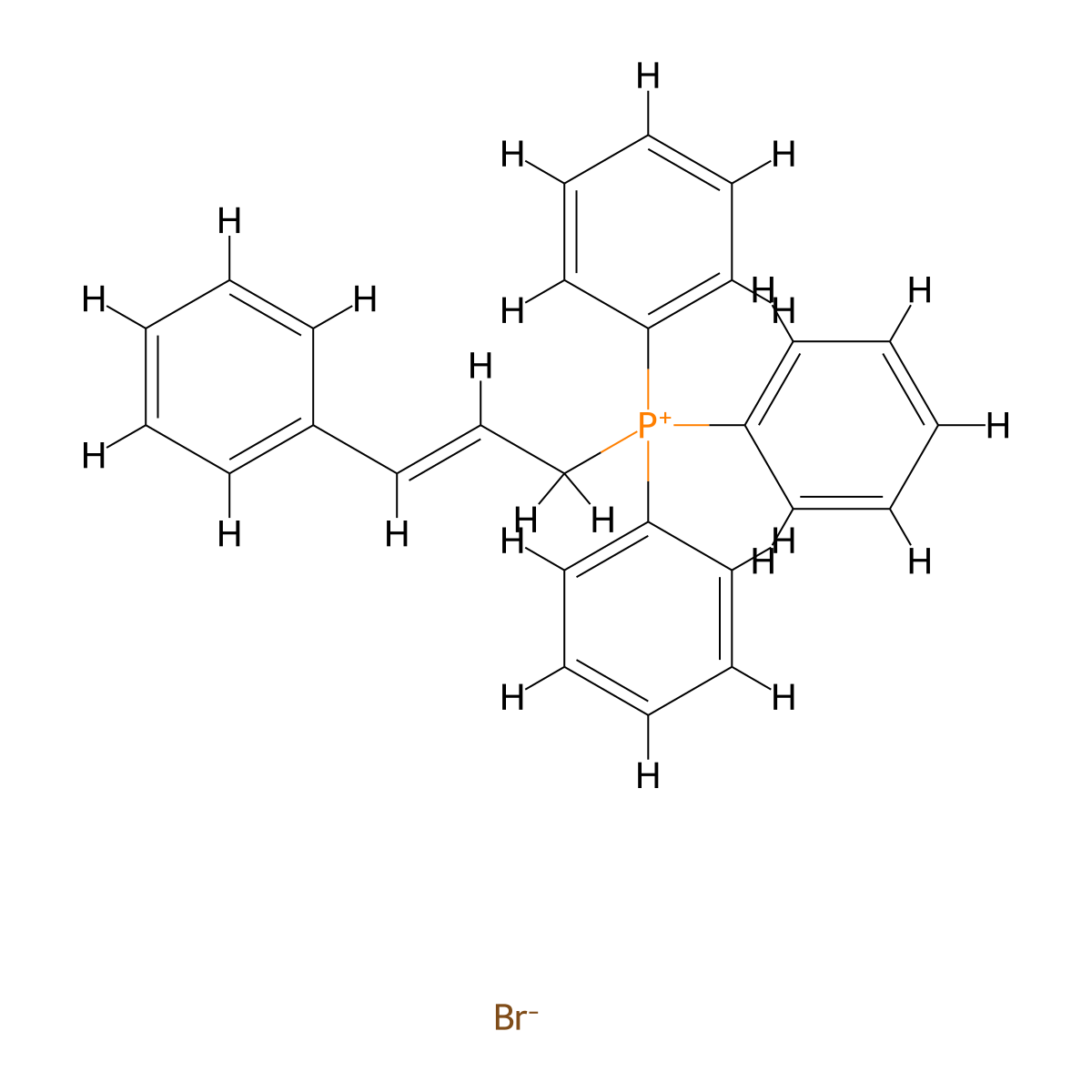 Cinnamyltriphenylphosphonium bromide molecular structure, CAS 7310-74-9