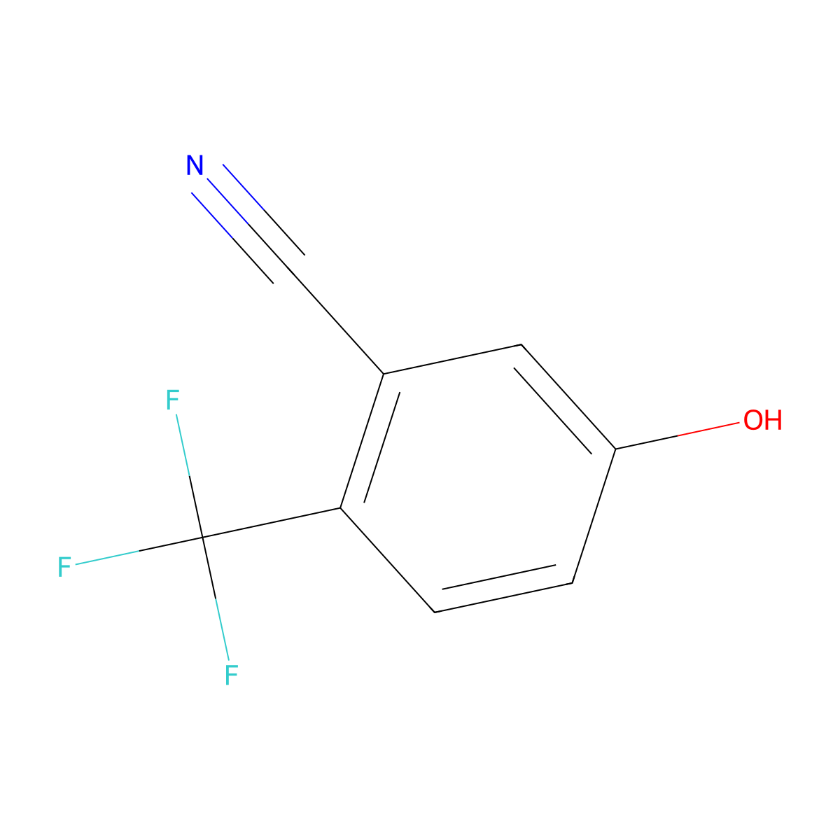 5-Hydroxy-2-(trifluoromethyl)benzonitrile molecular structure, CAS 731002-49-6